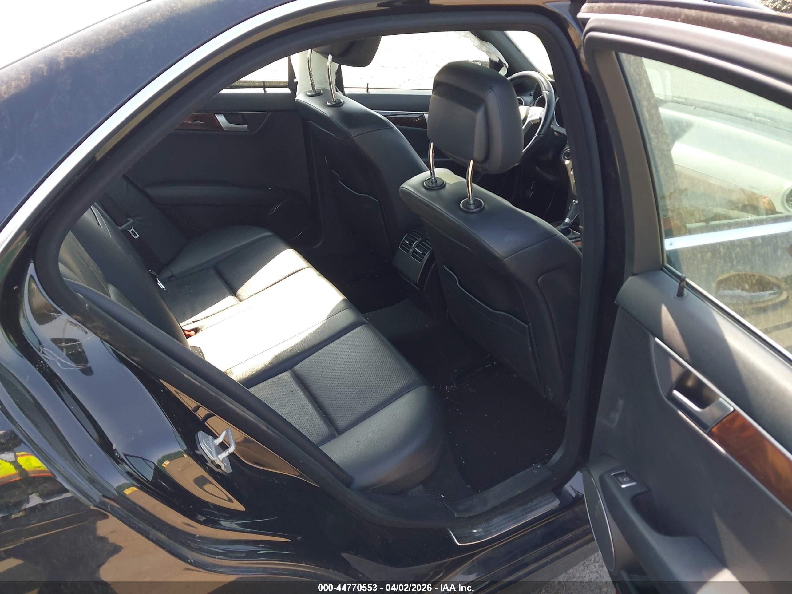 2012 Mercedes-benz C 300 Sport 4matic Black vin: WDDGF8BB4CR193222