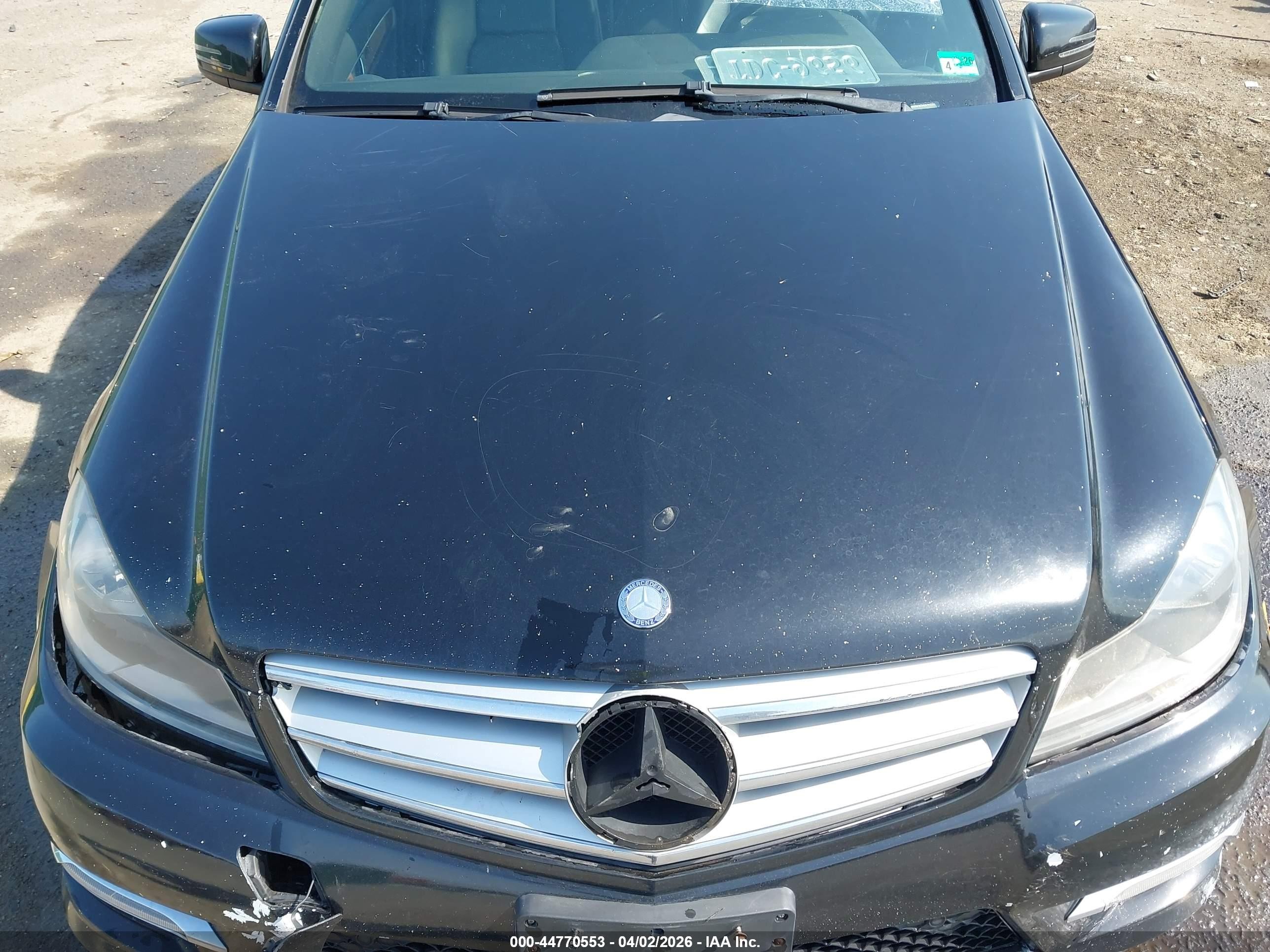 2012 Mercedes-benz C 300 Sport 4matic Black vin: WDDGF8BB4CR193222