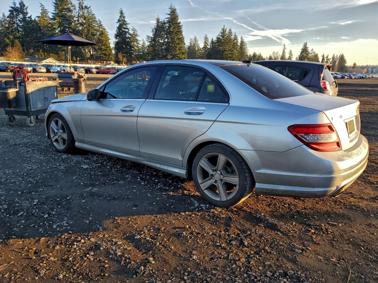 2010 Mercedes-benz C 300 4matic Silver vin: WDDGF8BB5AF401638