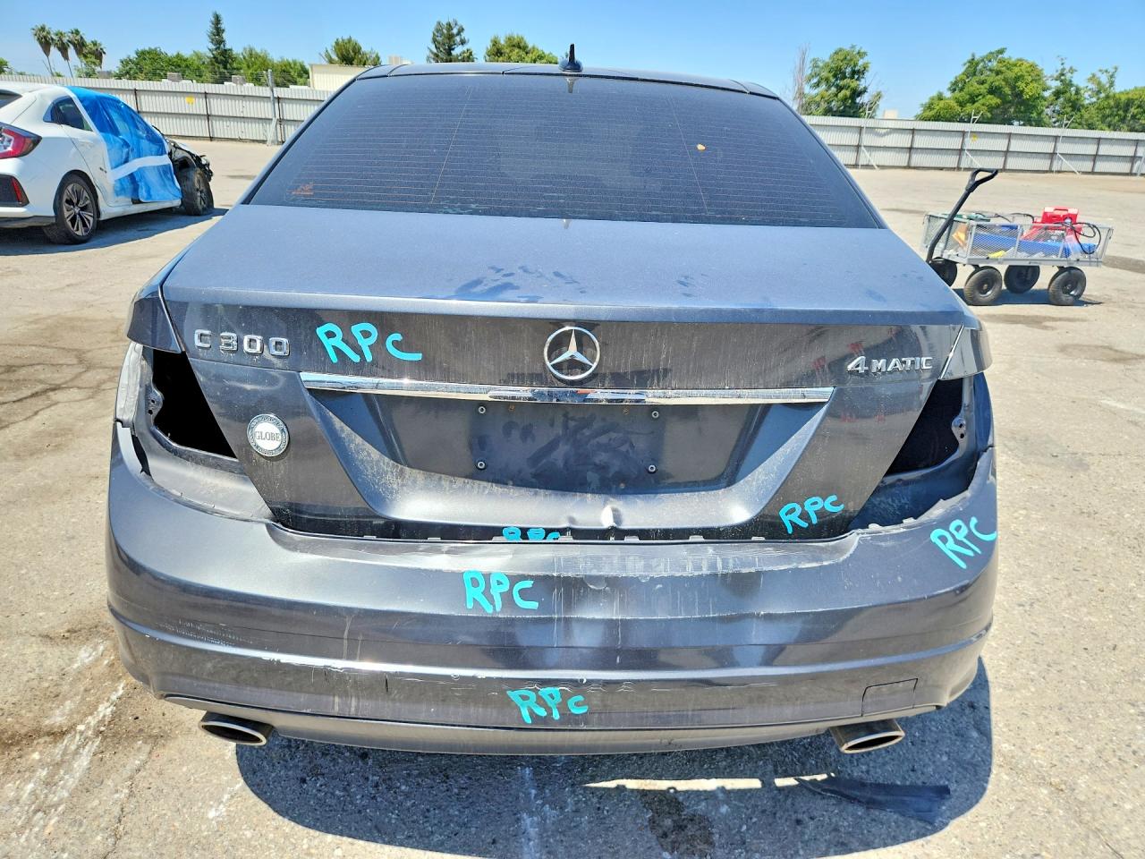 2010 Mercedes-benz C-class C300 4matic Gray vin: WDDGF8BB5AF415085