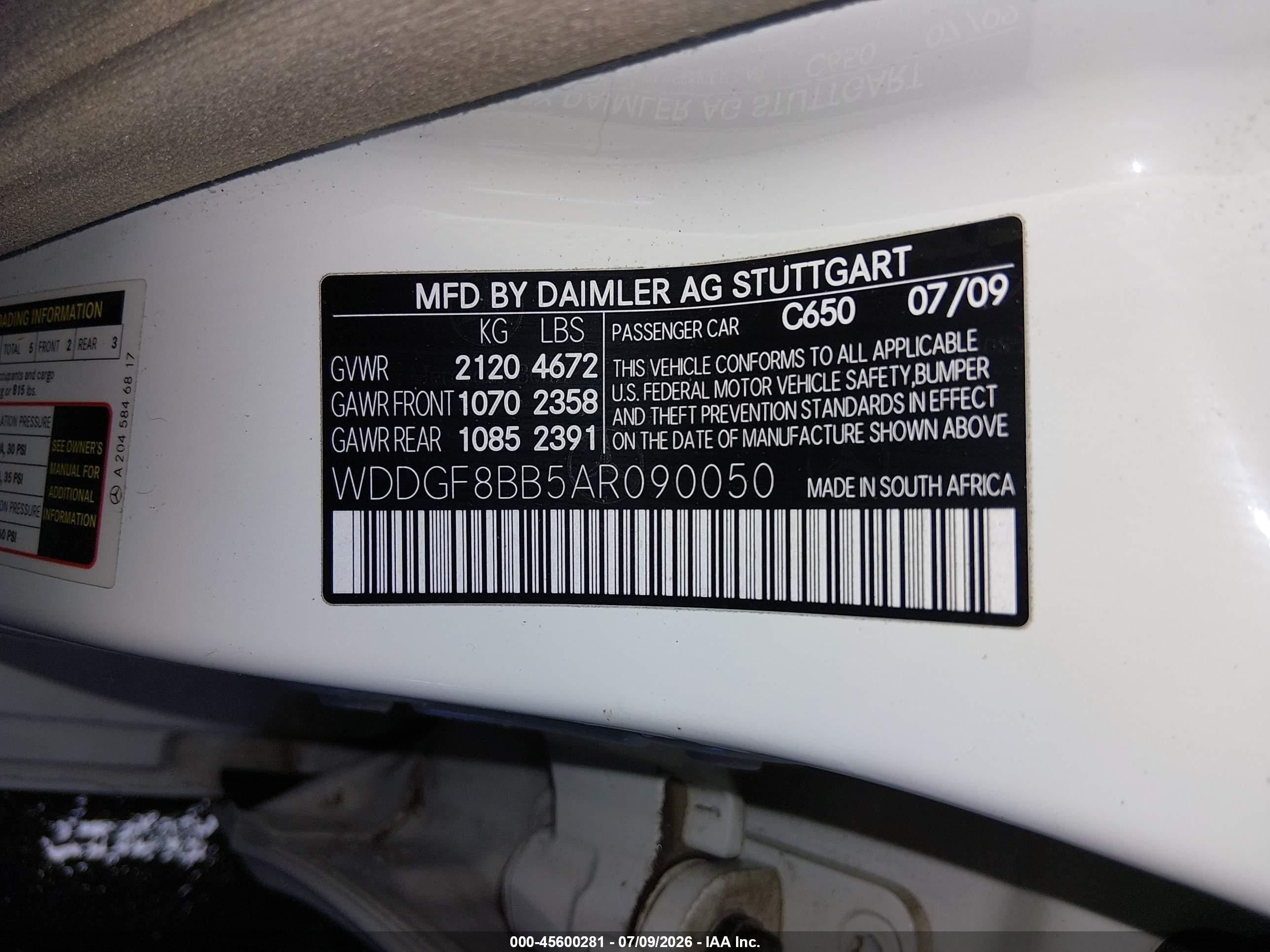 2010 Mercedes-benz C 300 Luxury 4matic/sport 4matic White vin: WDDGF8BB5AR090050