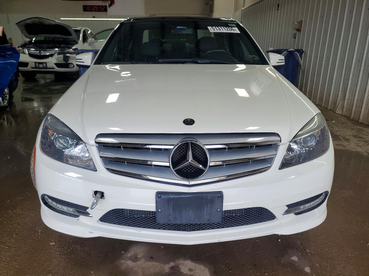 2011 Mercedes-benz C 300 4matic White vin: WDDGF8BB5BR149048