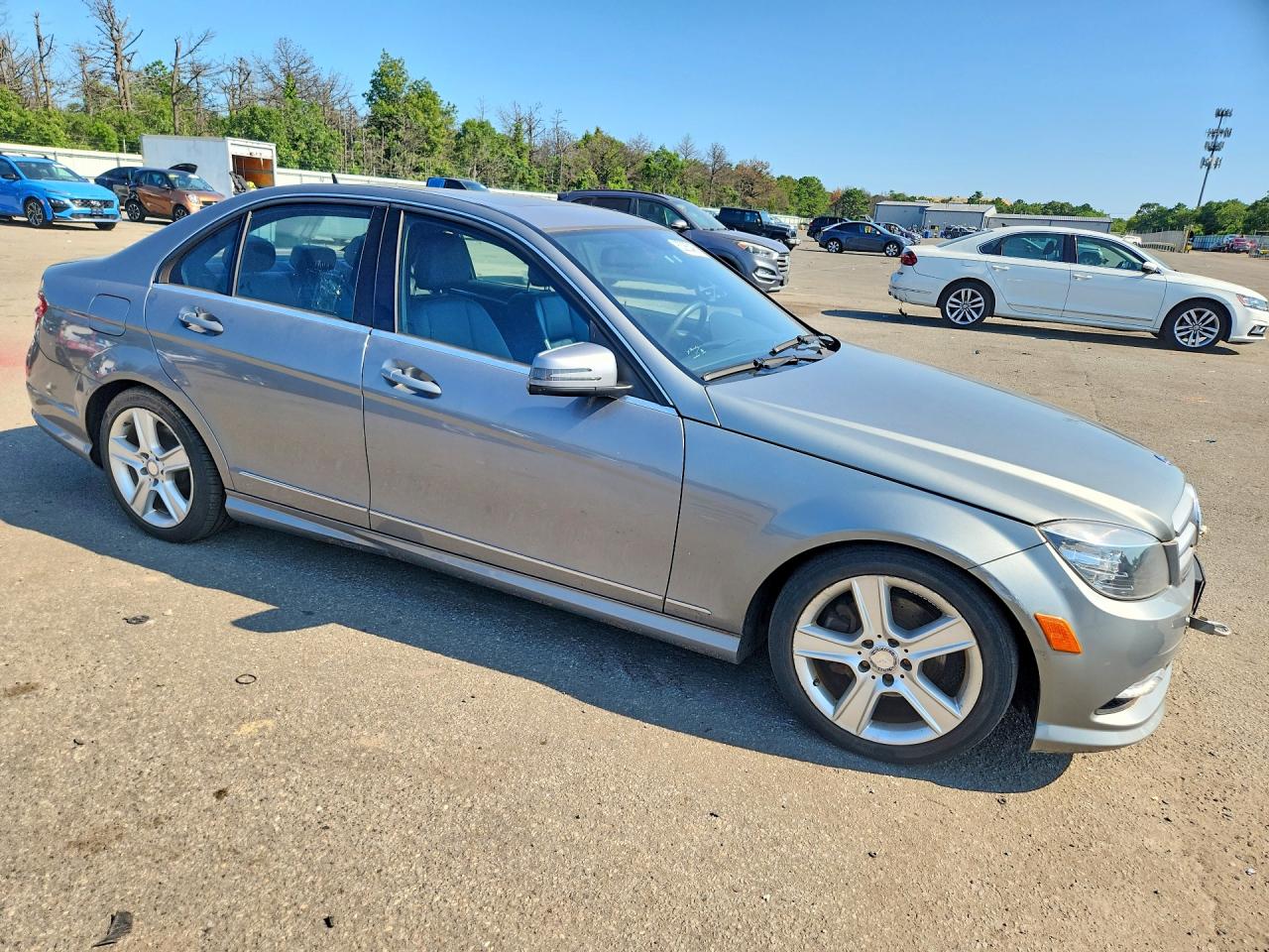 2011 Mercedes-benz C 300 4matic Silver vin: WDDGF8BB5BR159532
