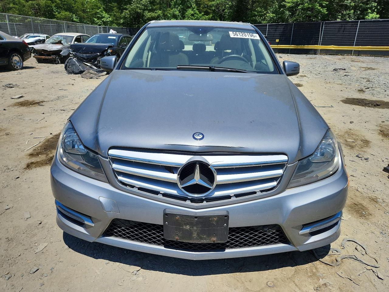 2012 Mercedes-benz C 300 4matic Silver vin: WDDGF8BB5CA692027