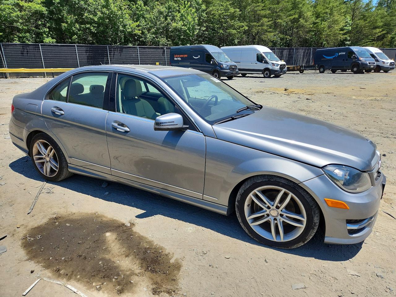 2012 Mercedes-benz C 300 4matic Silver vin: WDDGF8BB5CA692027