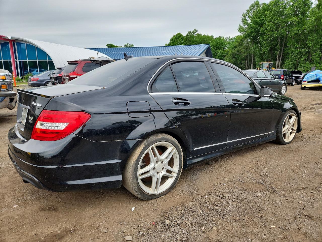 2012 Mercedes-benz C 300 4matic Black vin: WDDGF8BB5CR192497