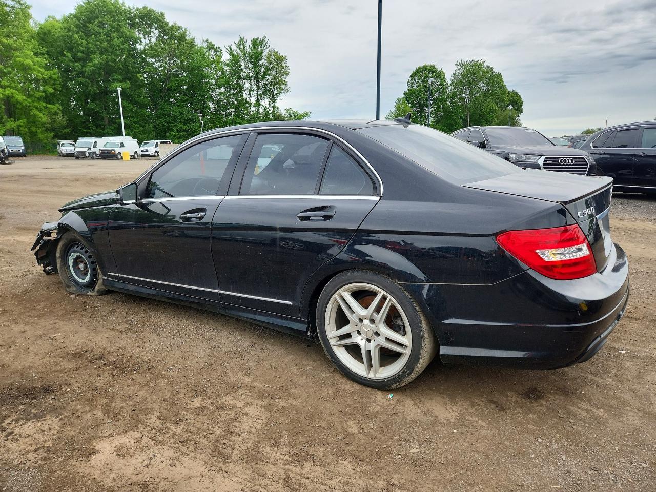 2012 Mercedes-benz C 300 4matic Black vin: WDDGF8BB5CR192497
