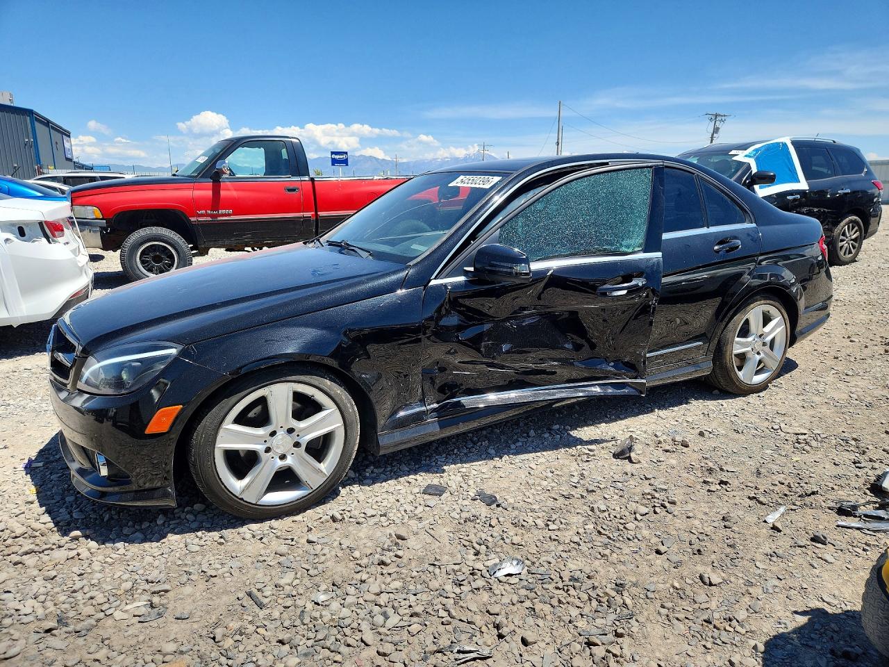 2010 Mercedes-benz C 300 4matic Black vin: WDDGF8BB6AF502316