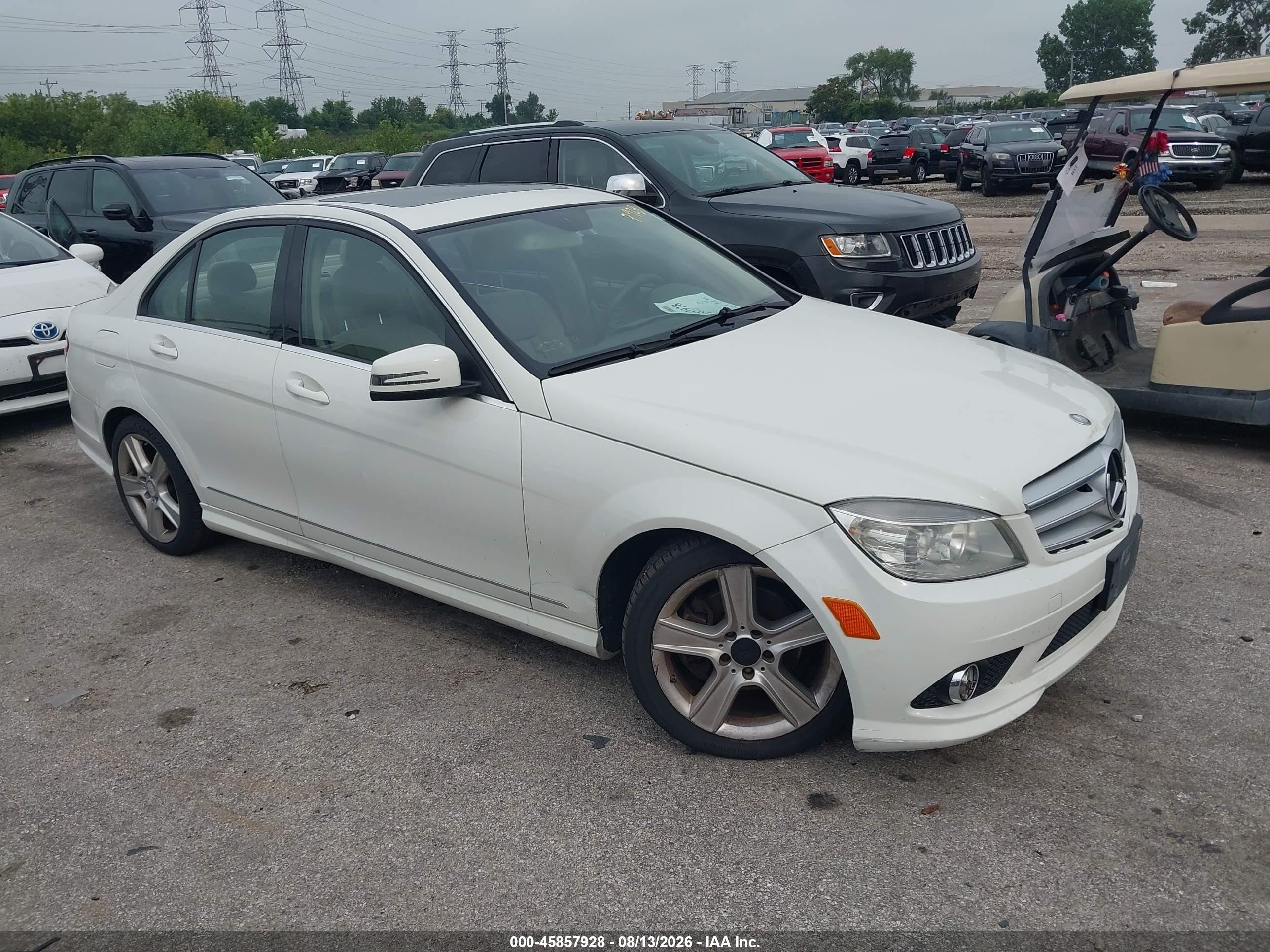 2010 Mercedes-benz C 300 Sport 4matic White vin: WDDGF8BB6AR125176