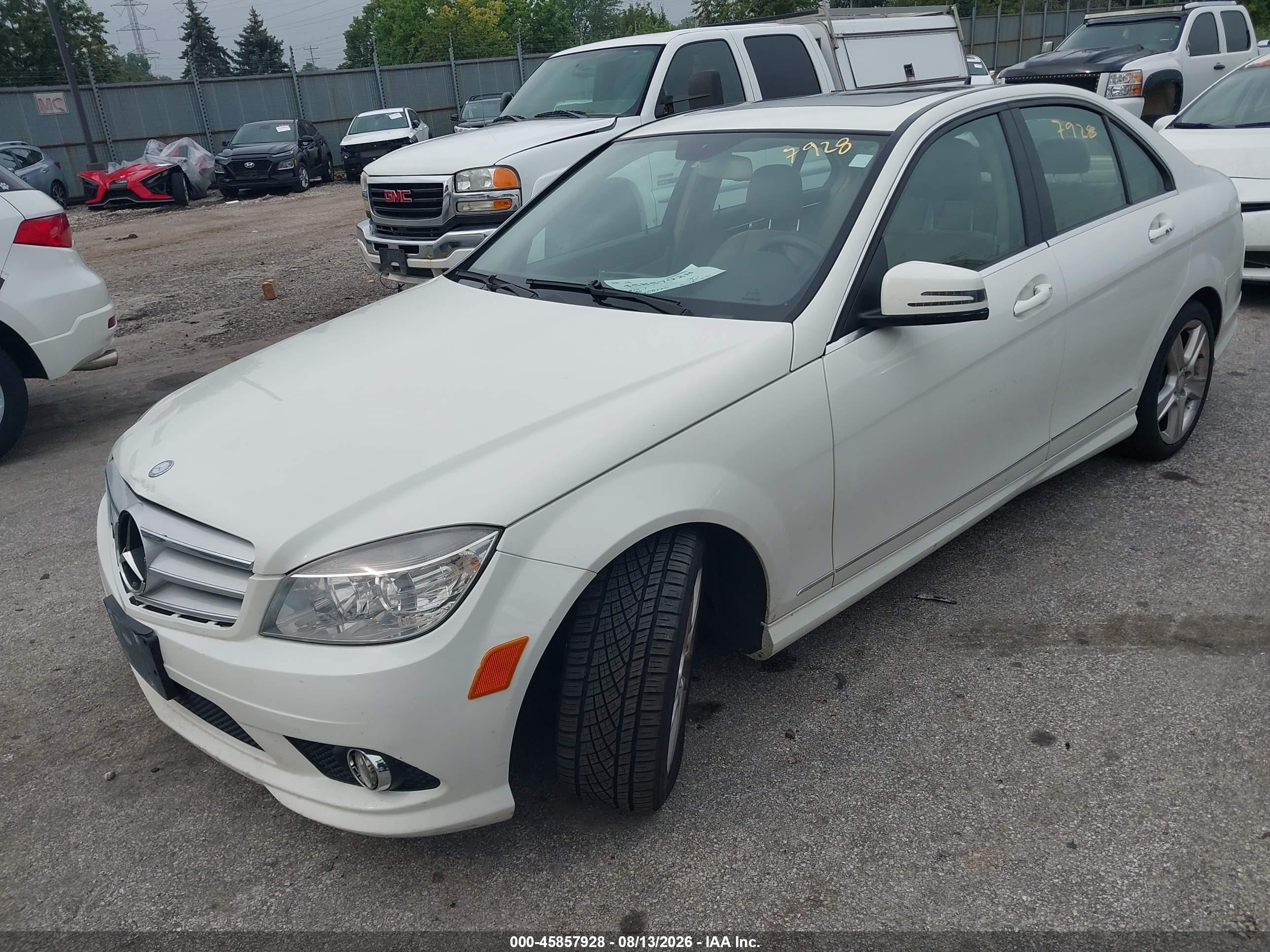 2010 Mercedes-benz C 300 Sport 4matic White vin: WDDGF8BB6AR125176