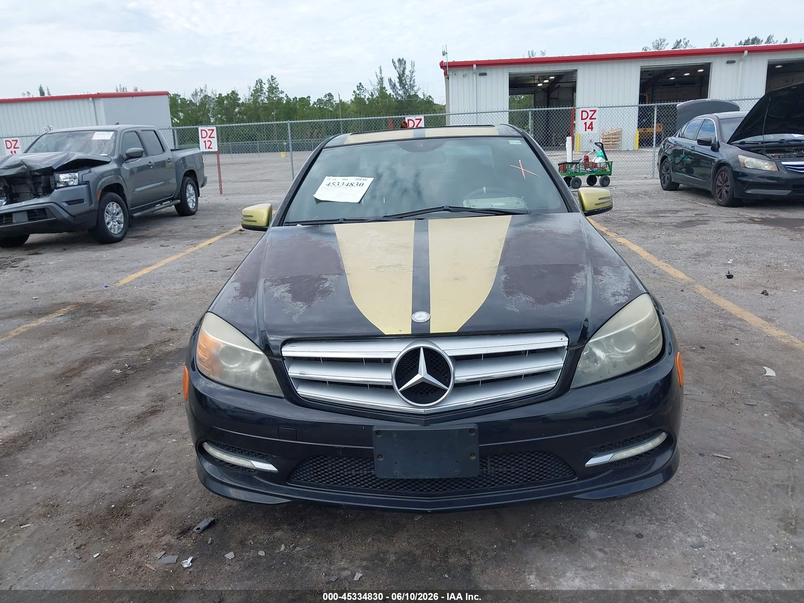 2011 Mercedes-benz C 300 Sport 4matic Black vin: WDDGF8BB6BR133103