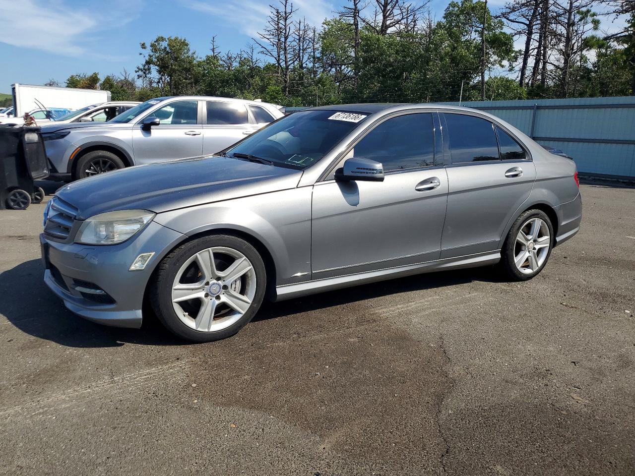 2011 Mercedes-benz C 300 4matic Silver vin: WDDGF8BB6BR148751