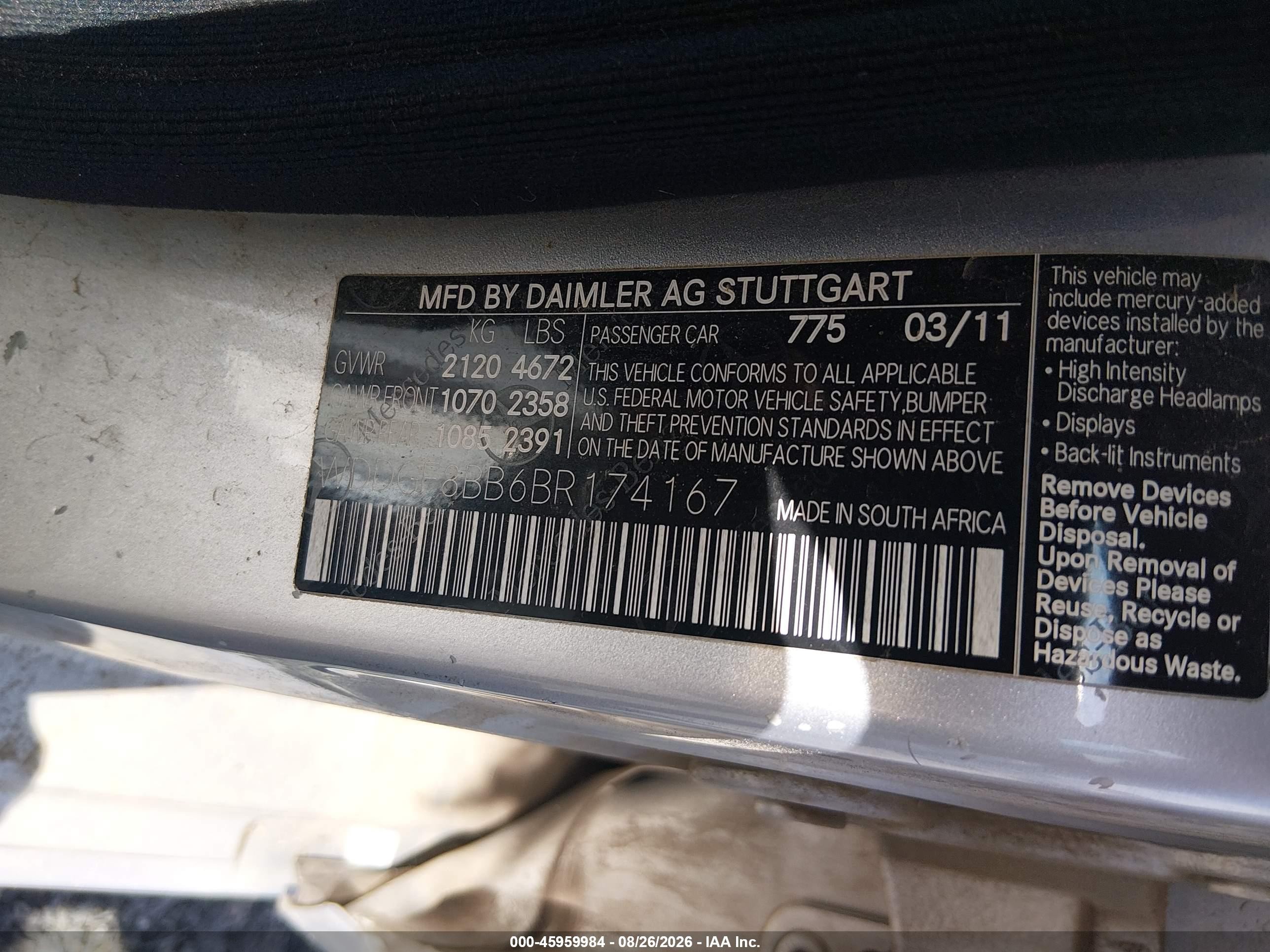 2011 Mercedes-benz C 300 Luxury 4matic/sport 4matic Серебряный vin: WDDGF8BB6BR174167