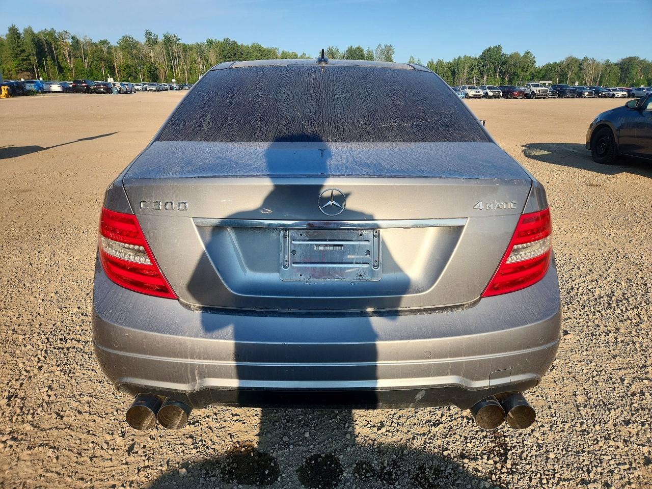 2012 Mercedes-benz C 300 4matic Gray vin: WDDGF8BB6CA601931