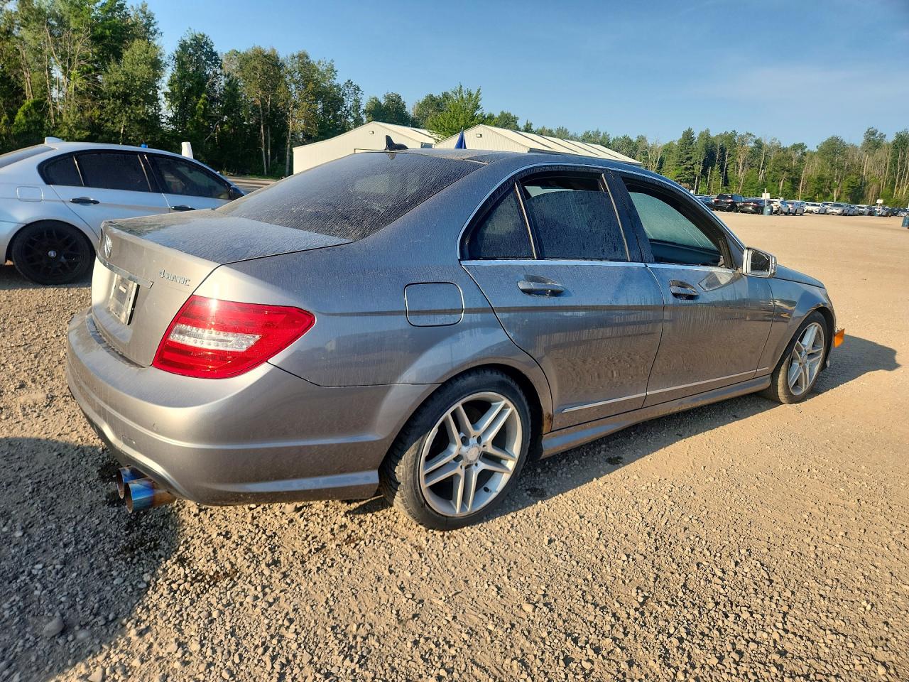 2012 Mercedes-benz C 300 4matic Gray vin: WDDGF8BB6CA601931