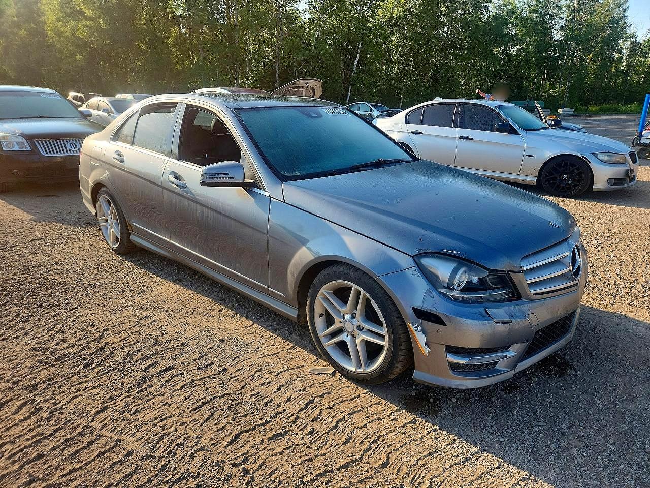 2012 Mercedes-benz C 300 4matic Gray vin: WDDGF8BB6CA601931