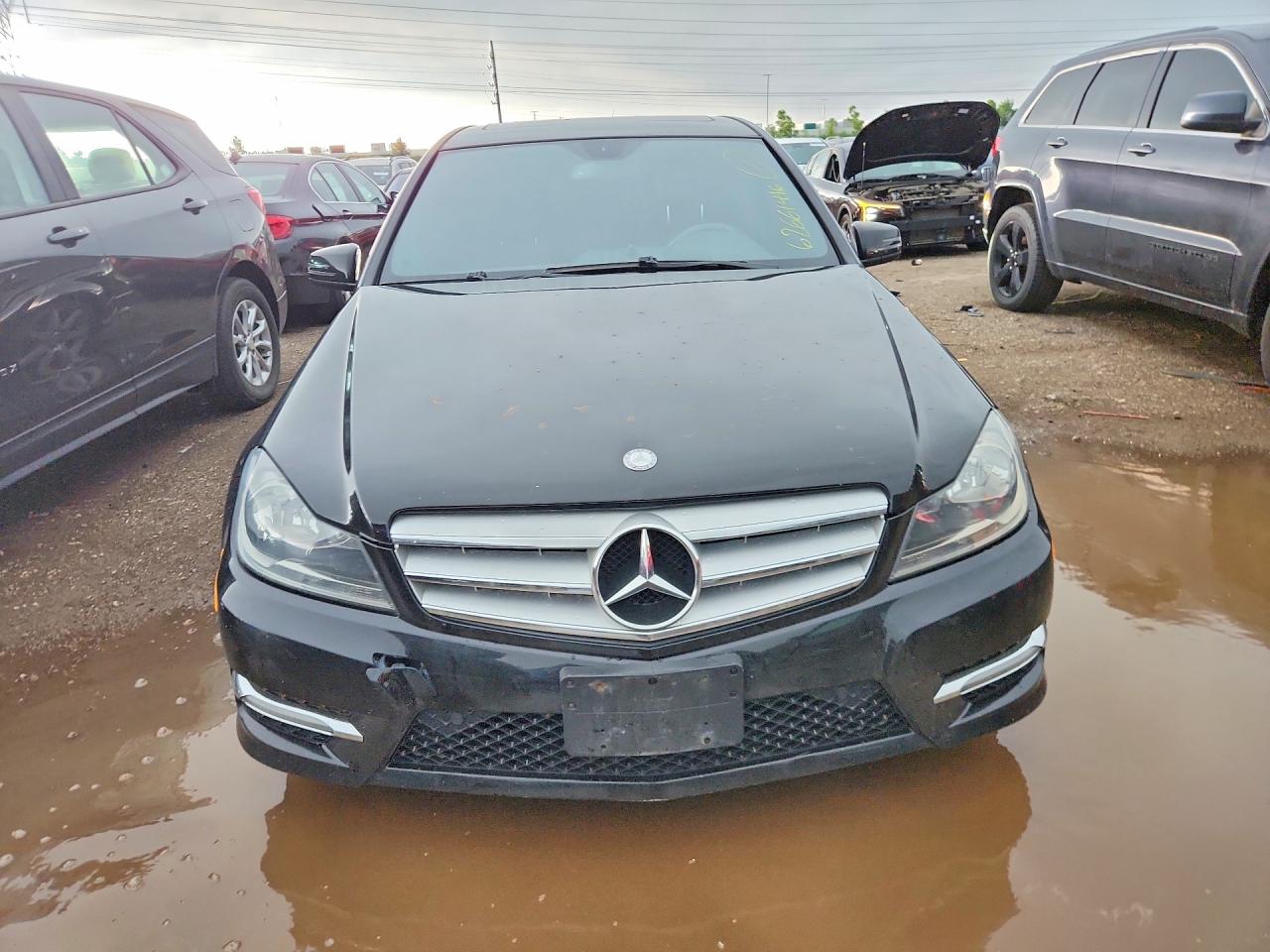 2012 Mercedes-benz C 300 4matic Black vin: WDDGF8BB6CA602576