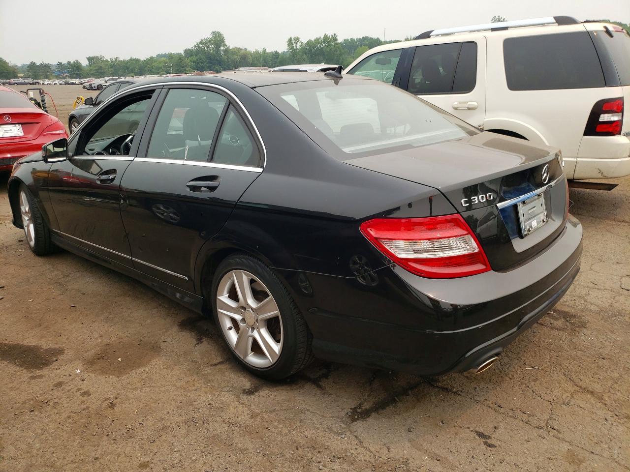 2012 Mercedes-benz C 300 4matic Black vin: WDDGF8BB6CR196171