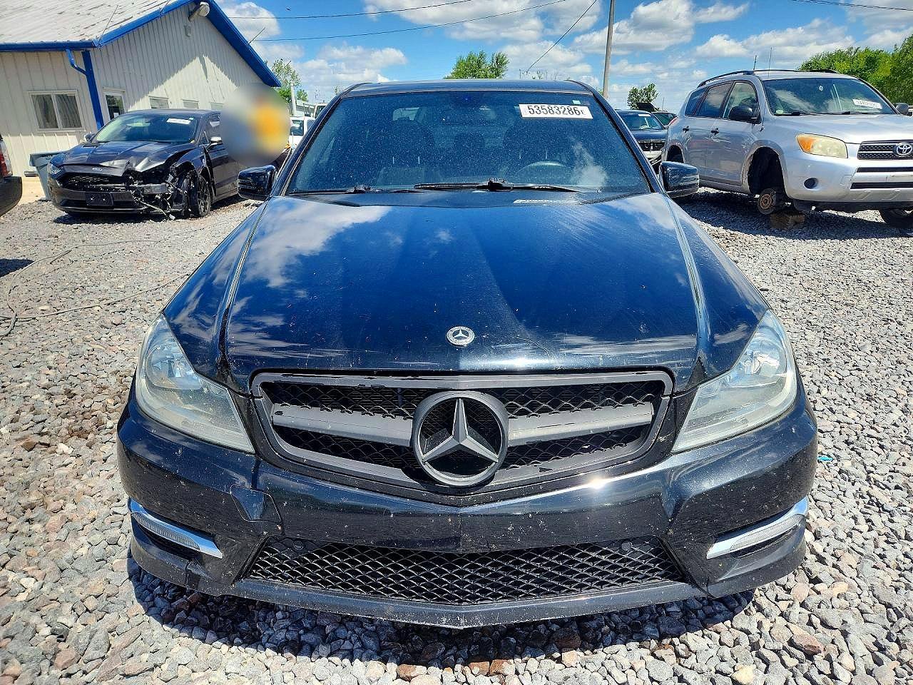 2012 Mercedes-benz C 300 4matic Black vin: WDDGF8BB6CR214832