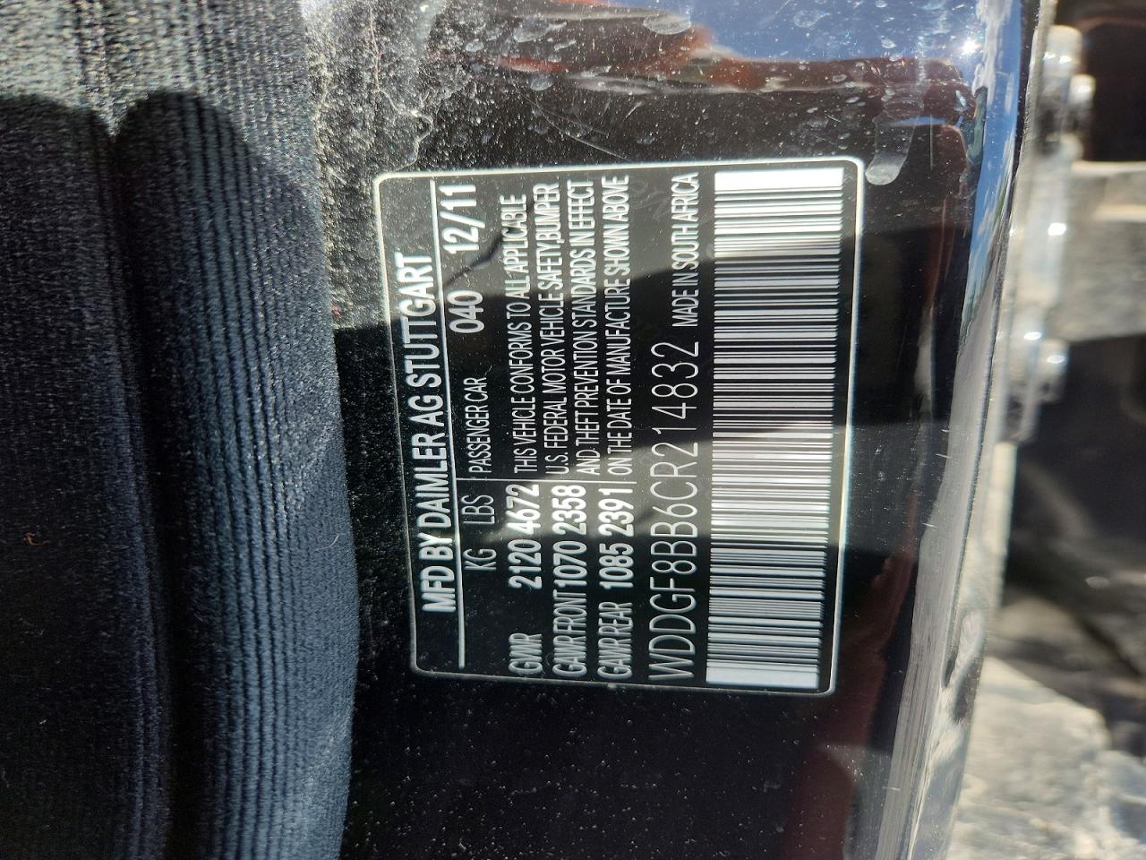 2012 Mercedes-benz C 300 4matic Black vin: WDDGF8BB6CR214832