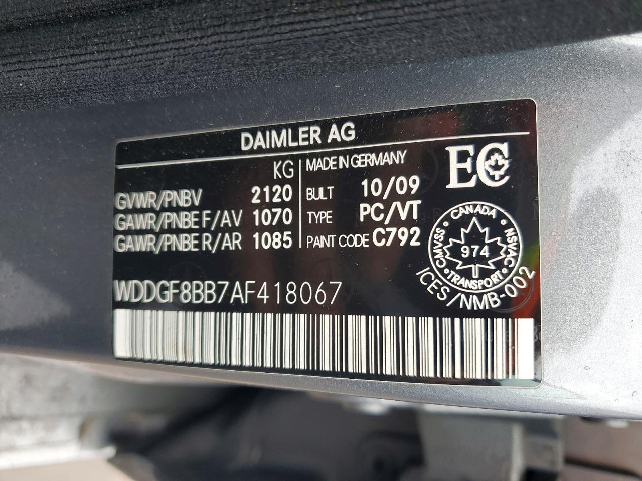 2010 Mercedes-benz C 300 4matic Серебряный vin: WDDGF8BB7AF418067