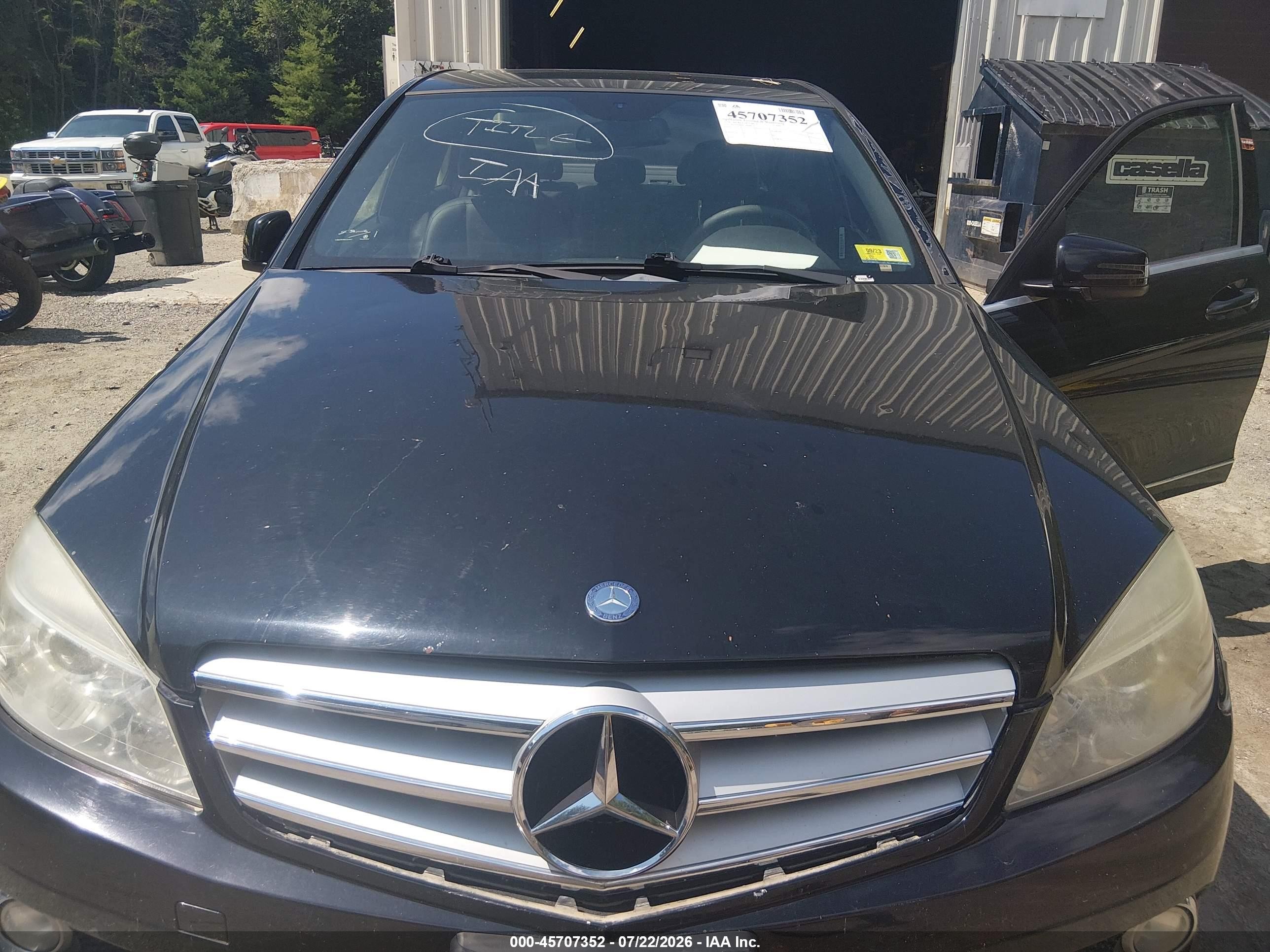 2010 Mercedes-benz C 300 Luxury 4matic/sport 4matic Black vin: WDDGF8BB7AR088154