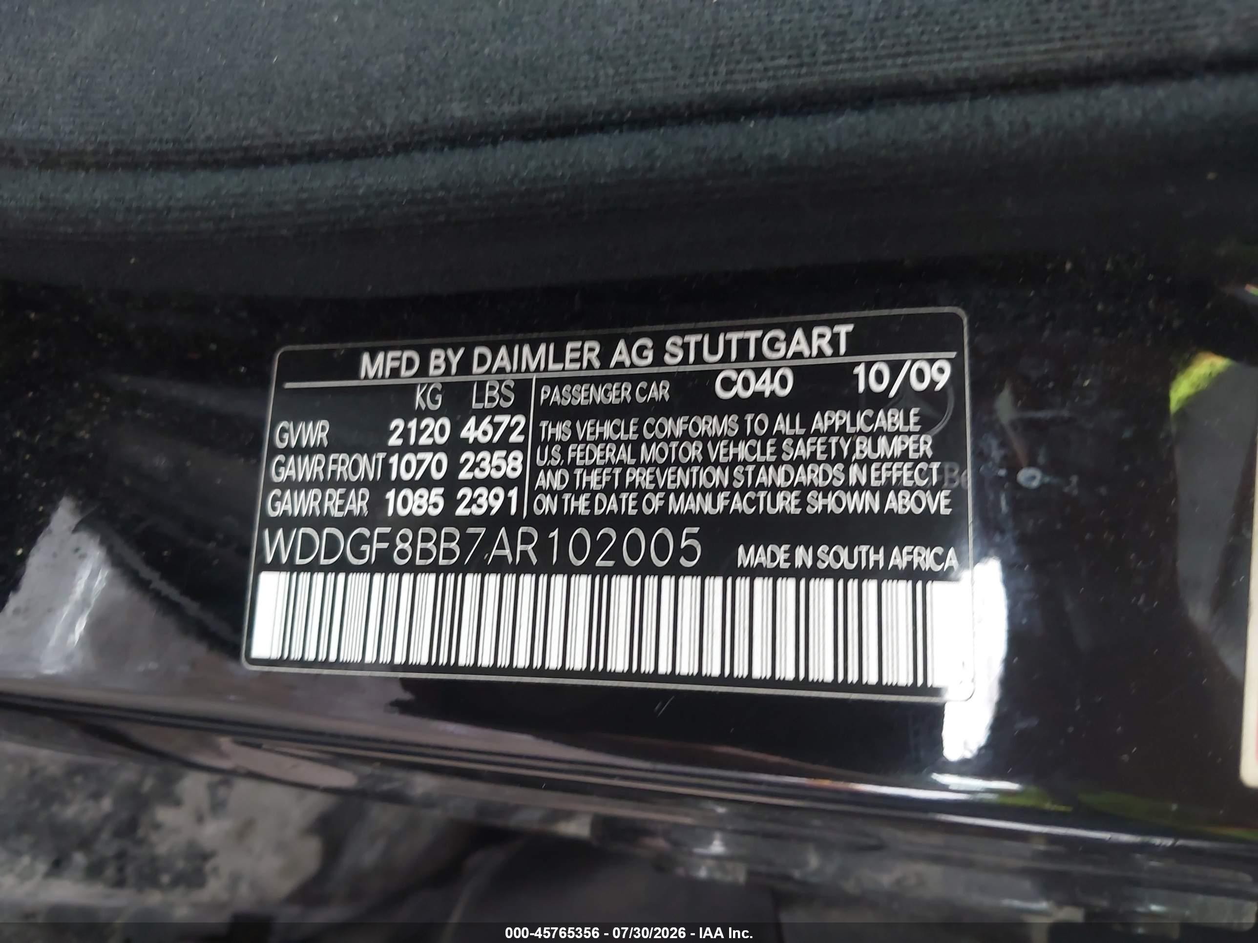 2010 Mercedes-benz C 300 Luxury 4matic/sport 4matic Black vin: WDDGF8BB7AR102005