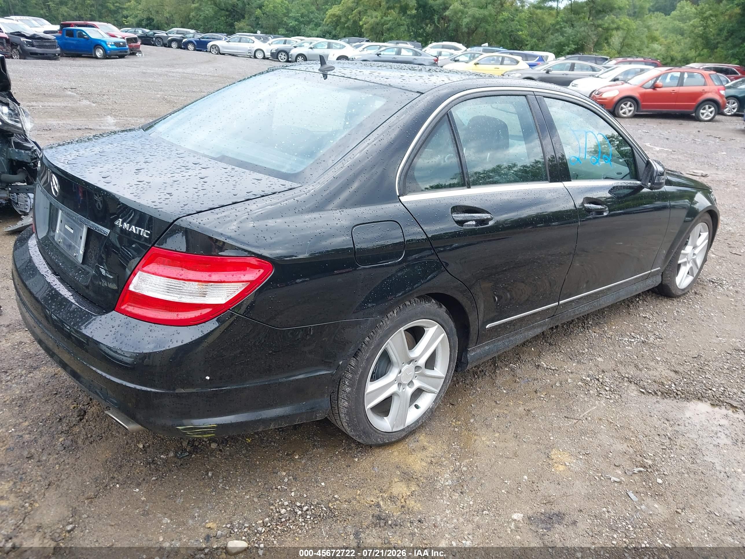 2010 Mercedes-benz C 300 Luxury 4matic/sport 4matic Black vin: WDDGF8BB7AR111187