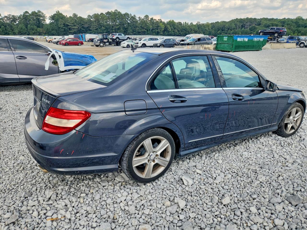 2011 Mercedes-benz C 300 4matic Gray vin: WDDGF8BB7BR141985