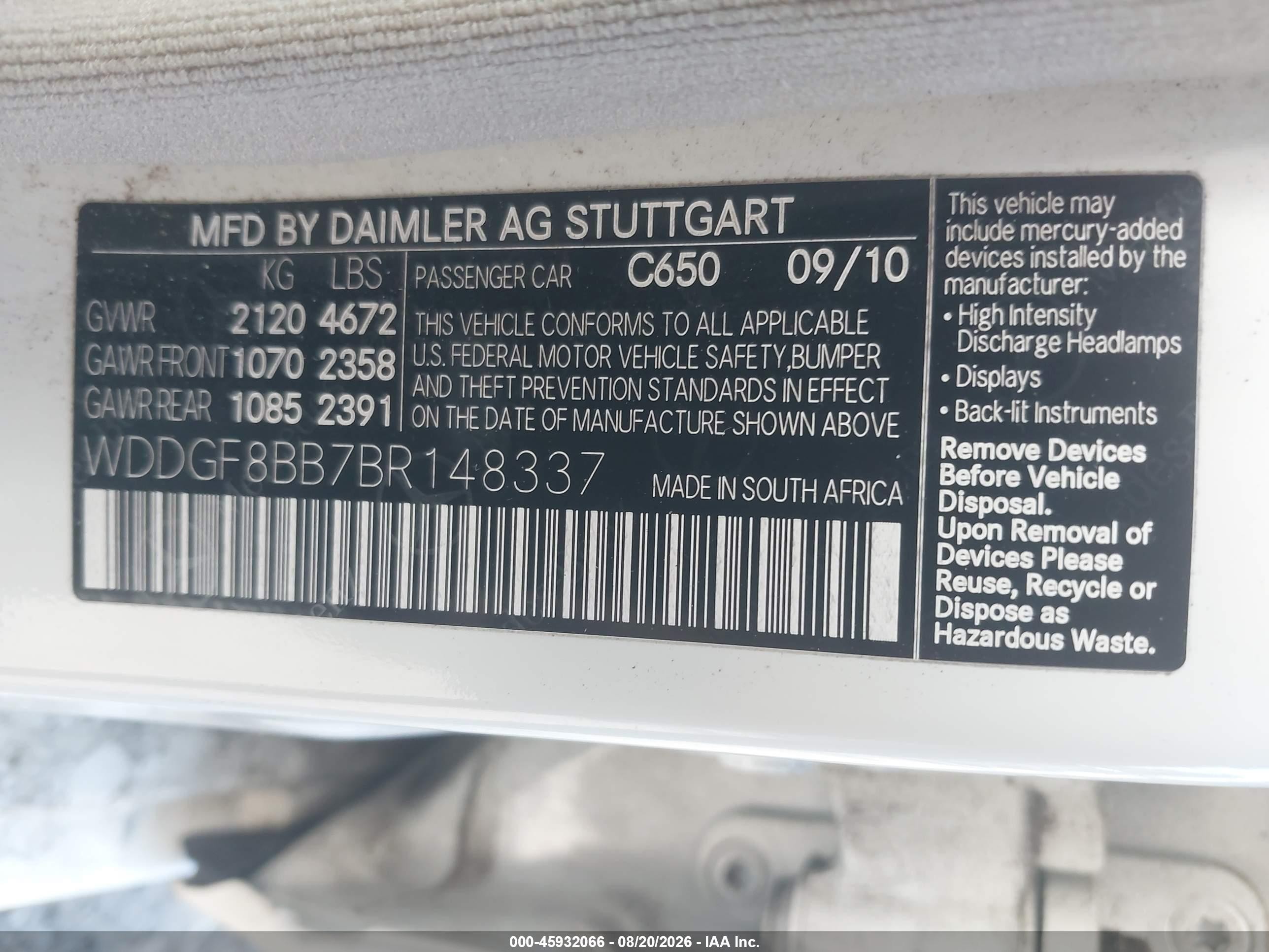 2011 Mercedes-benz C 300 Sport 4matic Белый vin: WDDGF8BB7BR148337