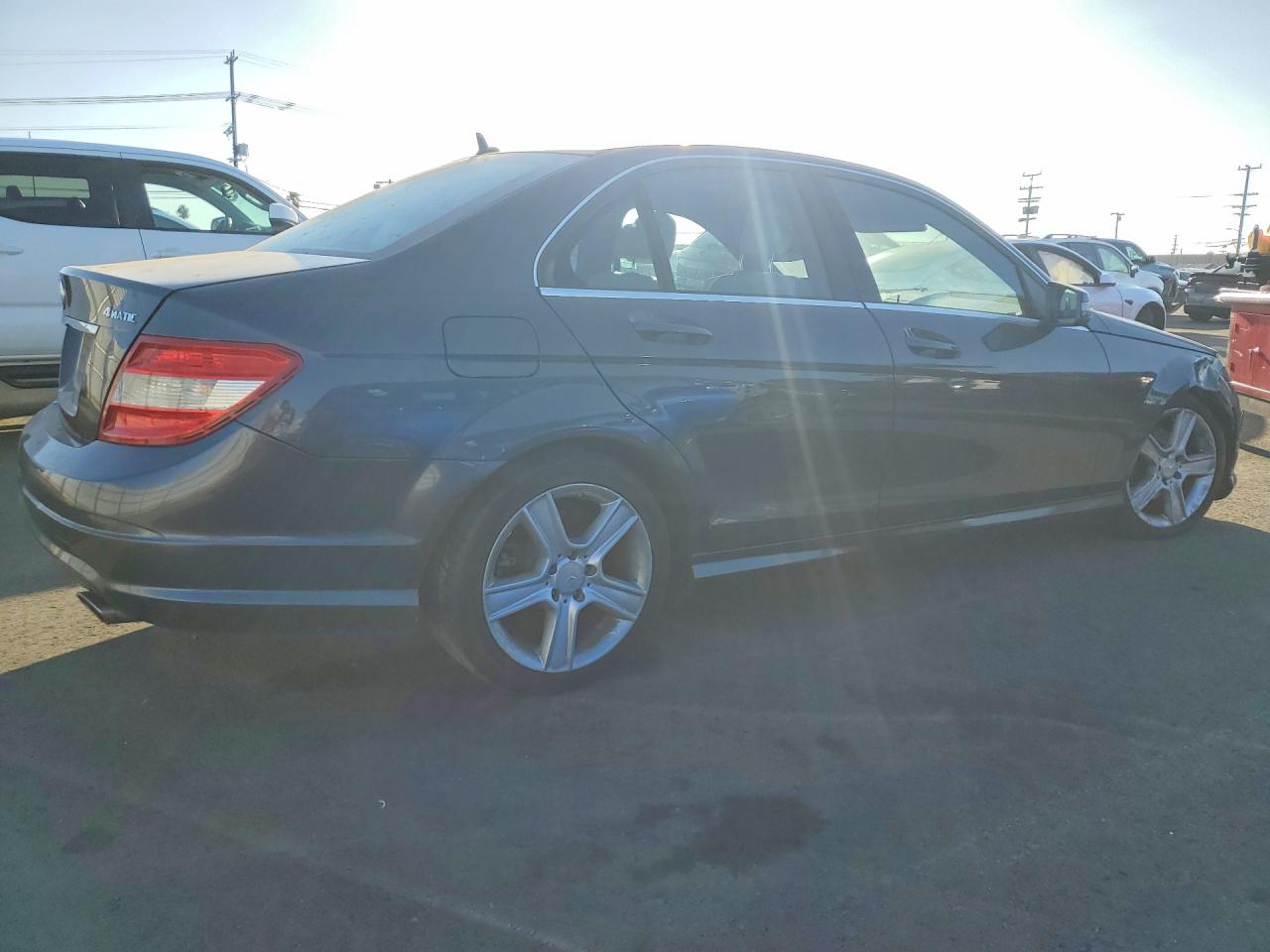 2011 Mercedes-benz C 300 4matic Gray vin: WDDGF8BB7BR148435