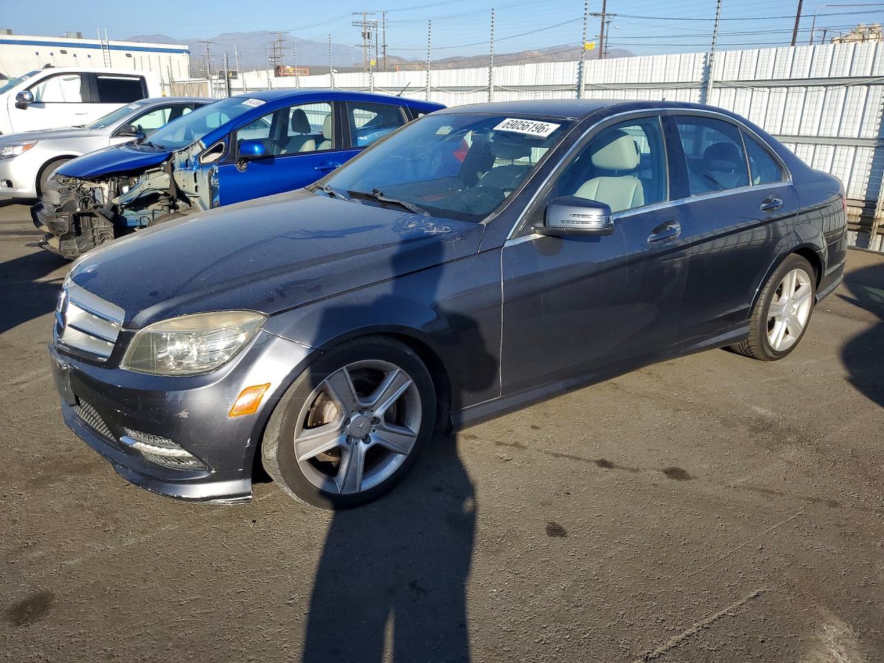 2011 Mercedes-benz C 300 4matic Gray vin: WDDGF8BB7BR148435