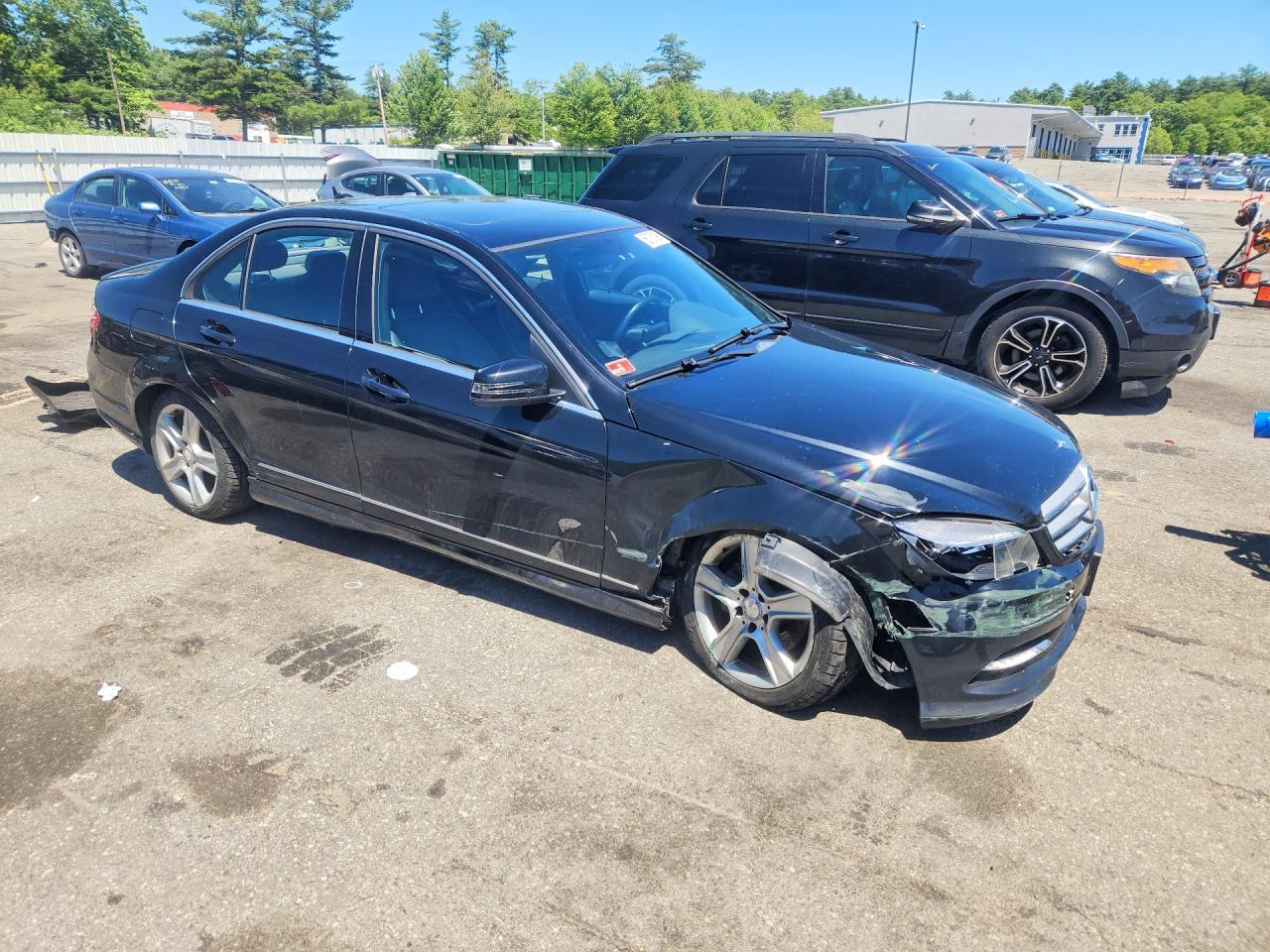 2011 Mercedes-benz C 300 4matic Black vin: WDDGF8BB7BR186506