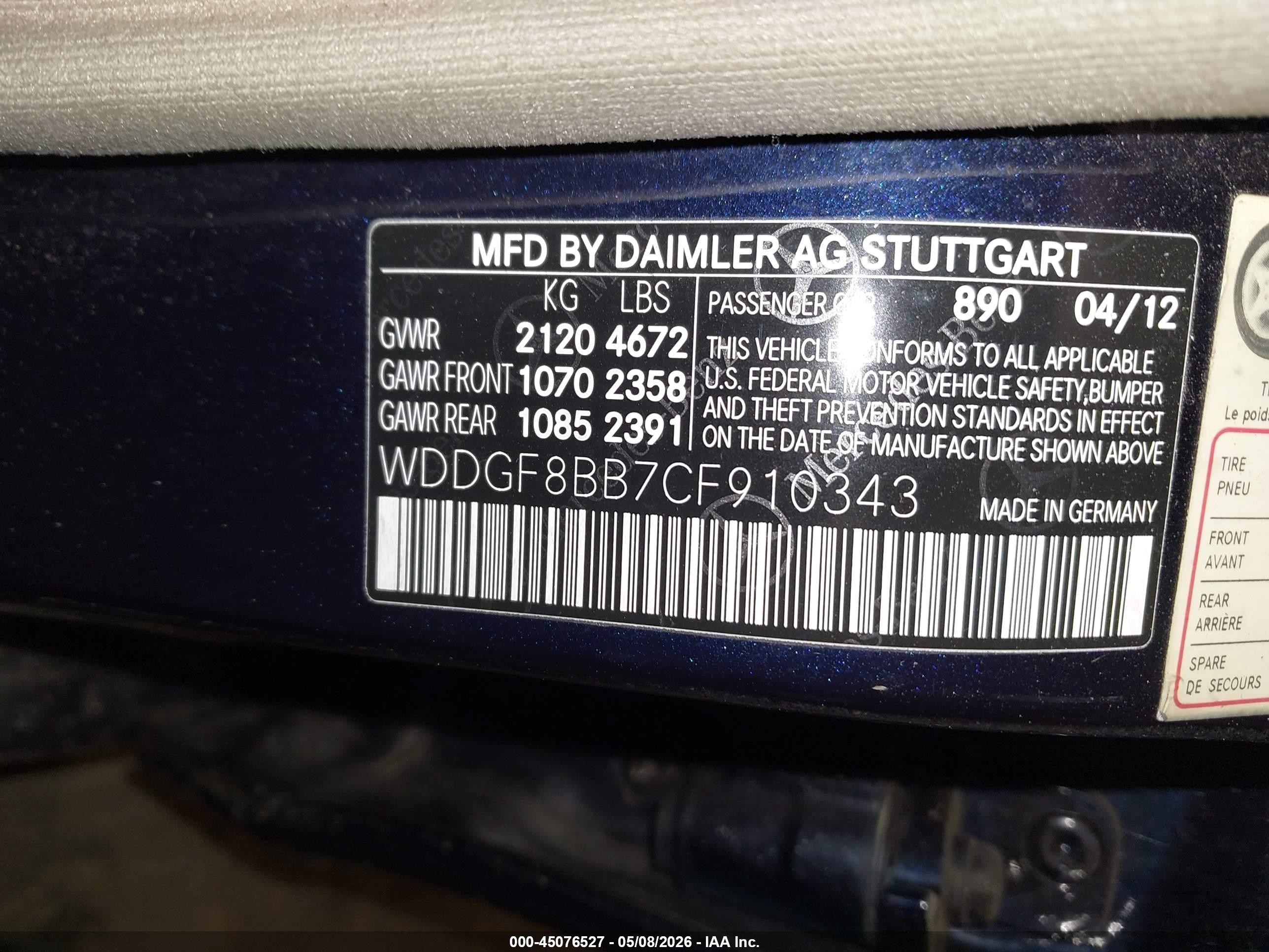 2012 Mercedes-benz C 300 Luxury 4matic Blue vin: WDDGF8BB7CF910343