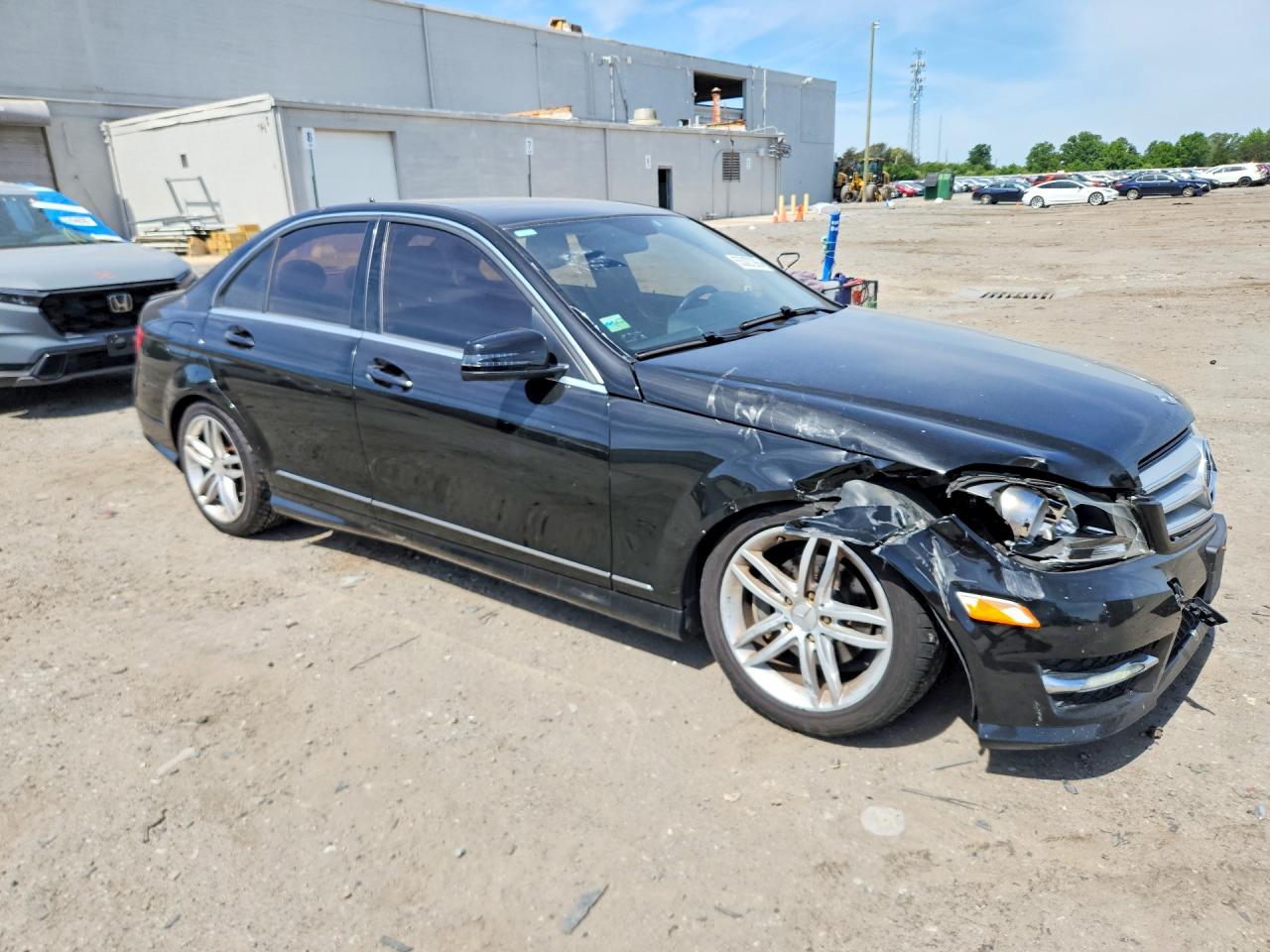 2012 Mercedes-benz C 300 4matic Black vin: WDDGF8BB7CR201443