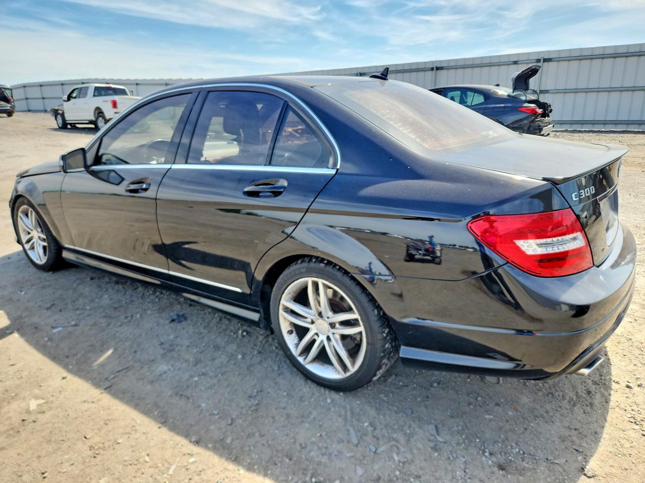 2012 Mercedes-benz C 300 4matic Black vin: WDDGF8BB7CR201443