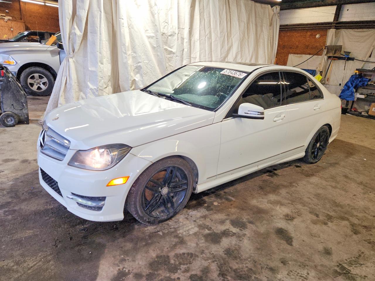 2012 Mercedes-benz C 300 4matic White vin: WDDGF8BB7CR201944