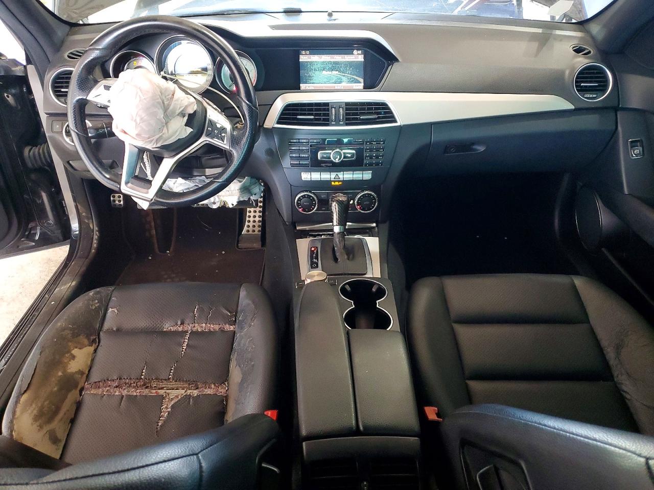 2012 Mercedes-benz C 300 4matic Black vin: WDDGF8BB7CR212765