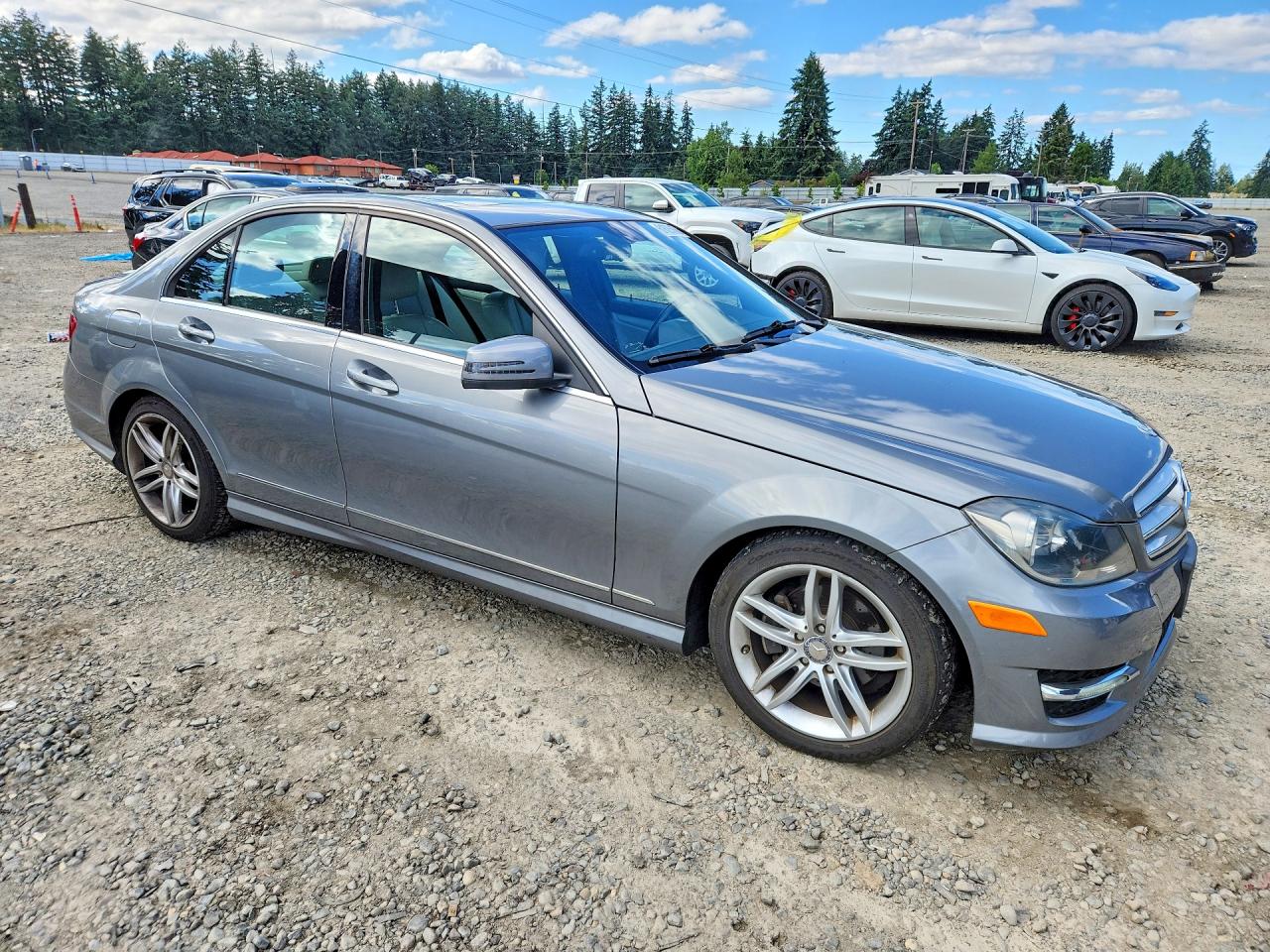 2012 Mercedes-benz C 300 4matic Silver vin: WDDGF8BB7CR238220