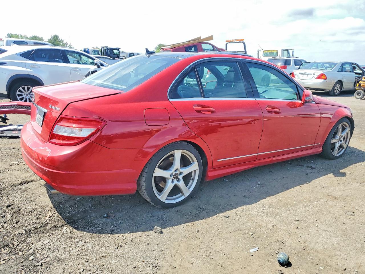 2010 Mercedes-benz C 300 4matic Red vin: WDDGF8BB8AF415162