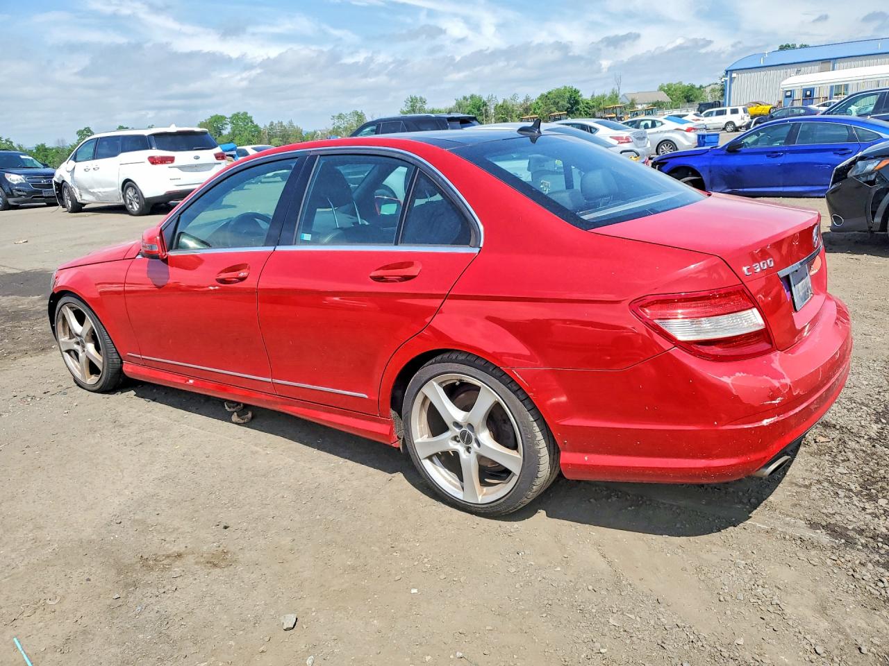 2010 Mercedes-benz C 300 4matic Red vin: WDDGF8BB8AF415162