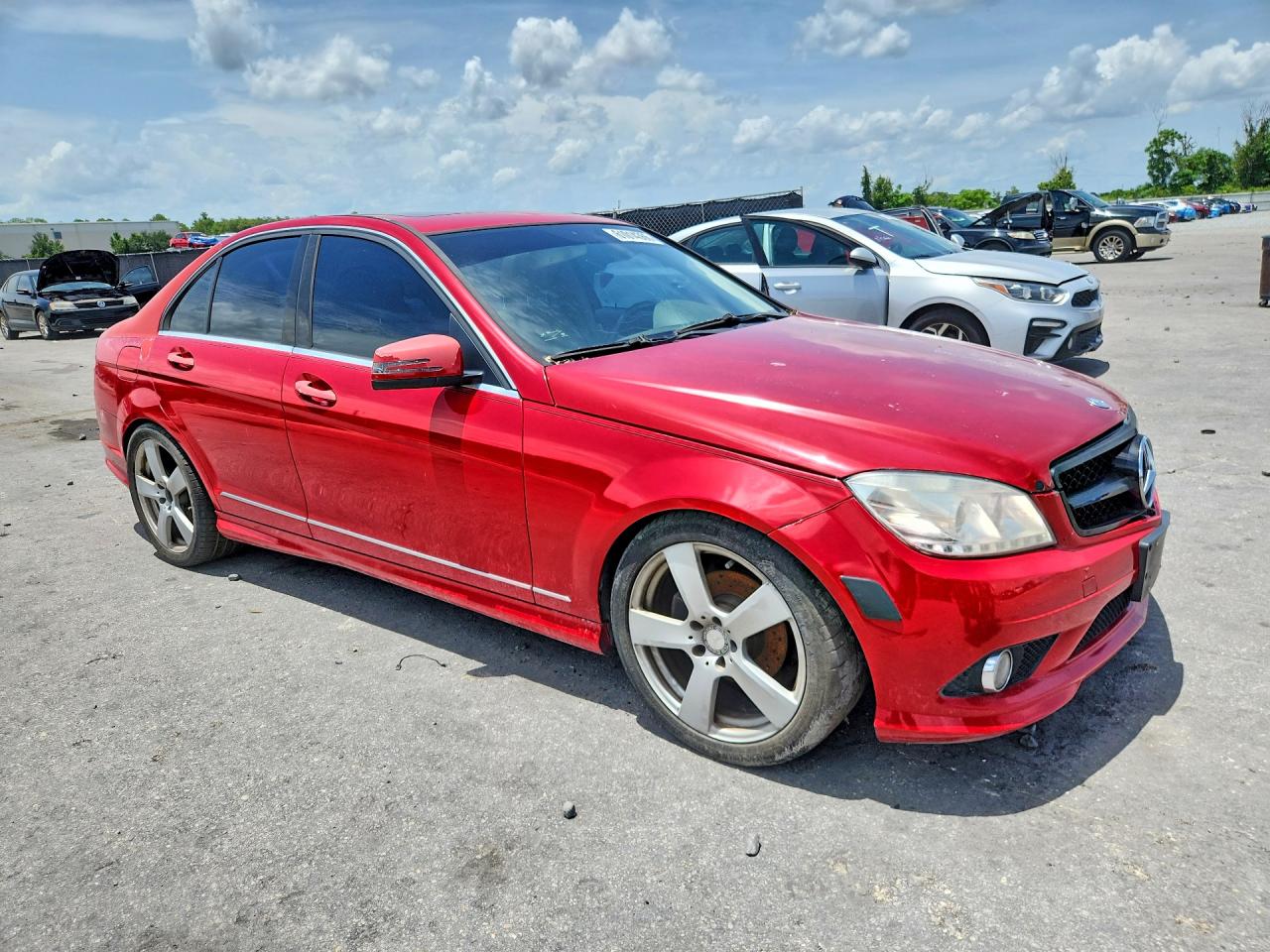 2010 Mercedes-benz C 300 4matic Красный vin: WDDGF8BB8AR107231
