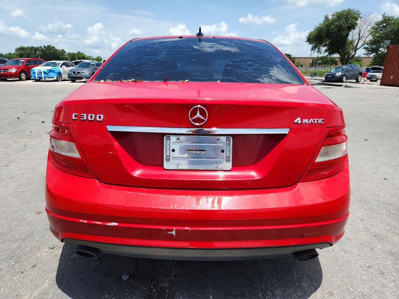 2010 Mercedes-benz C 300 4matic Красный vin: WDDGF8BB8AR107231