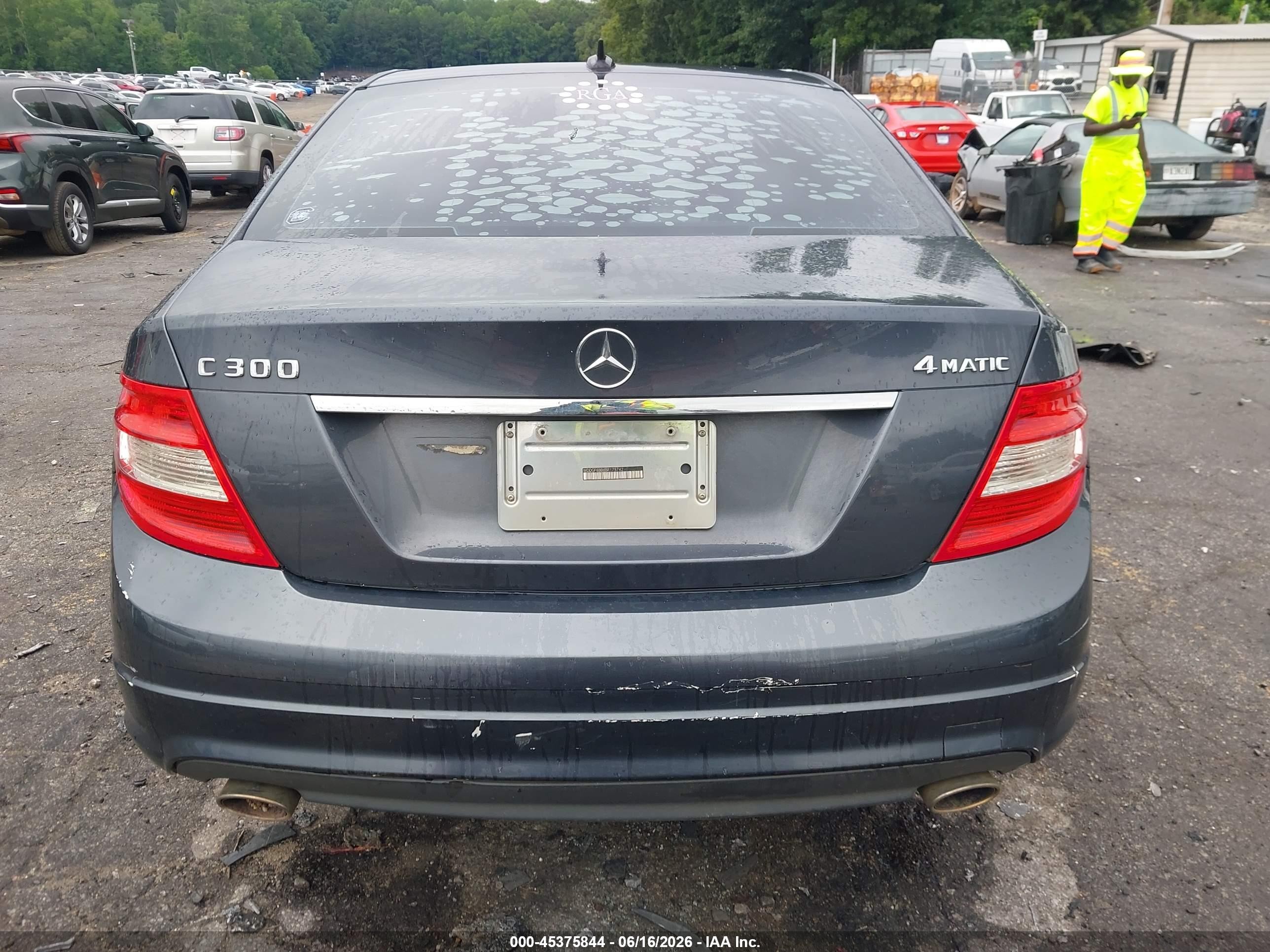 2011 Mercedes-benz C 300 Sport 4matic Gray vin: WDDGF8BB8BR175742
