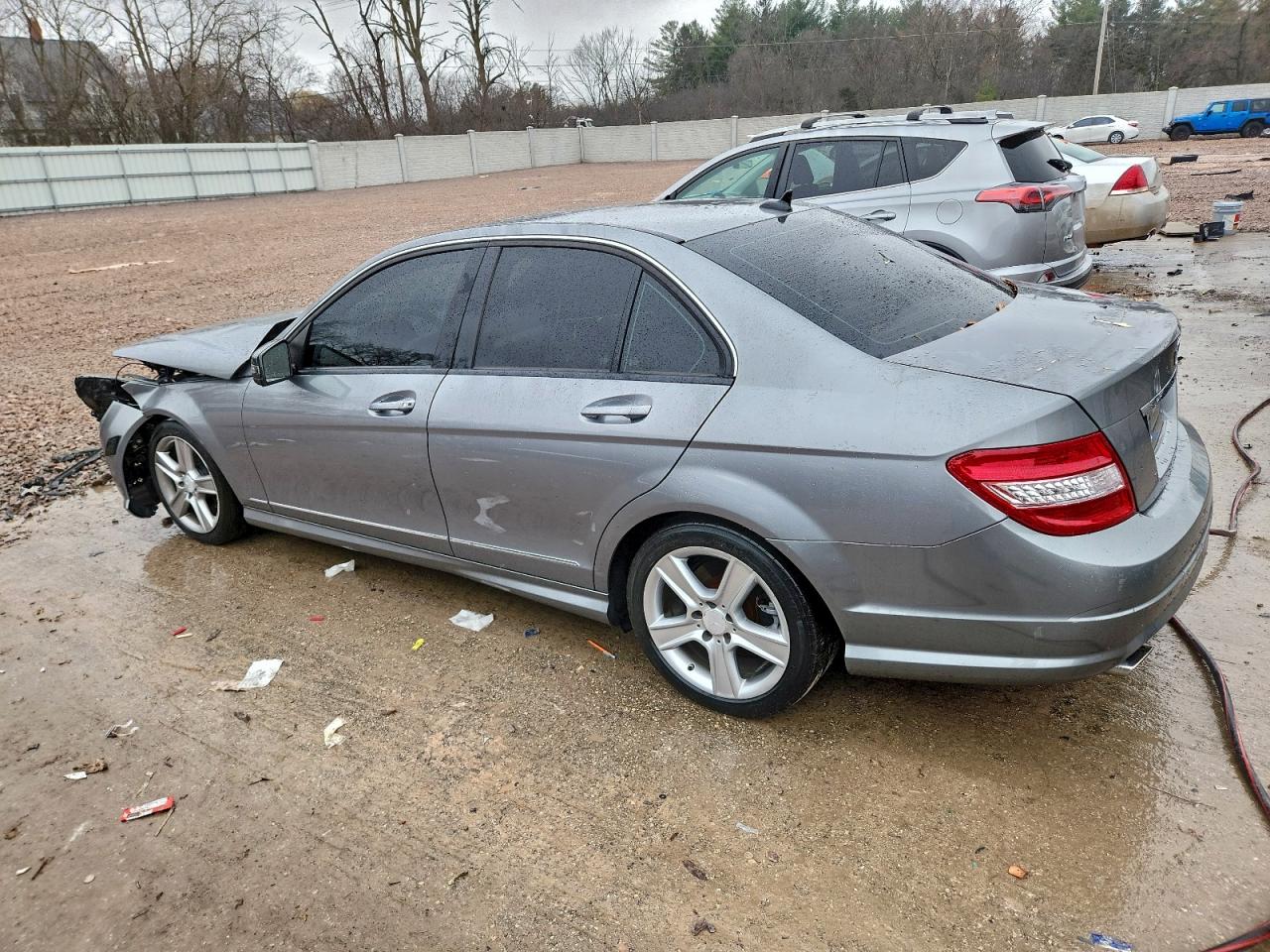 2011 Mercedes-benz C 300 4matic Silver vin: WDDGF8BB8BR178592