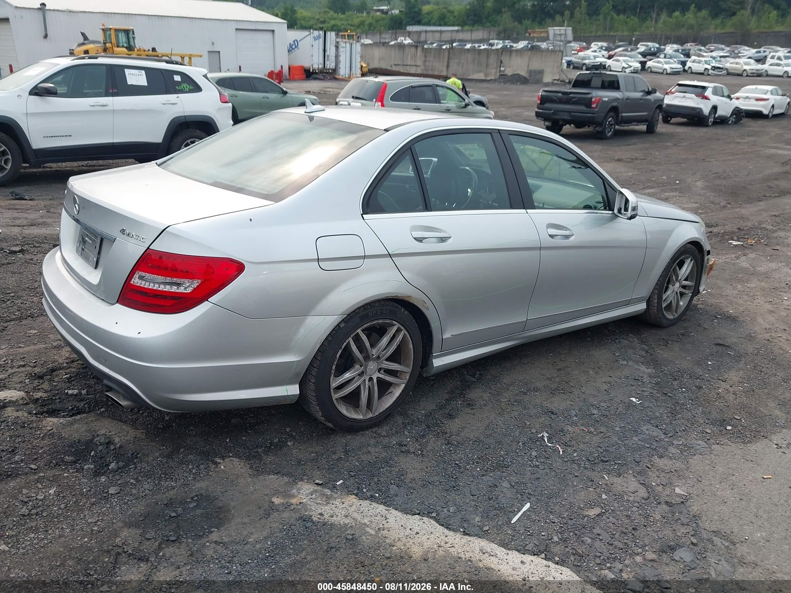 2012 Mercedes-benz C 300 Sport 4matic Silver vin: WDDGF8BB8CA611490