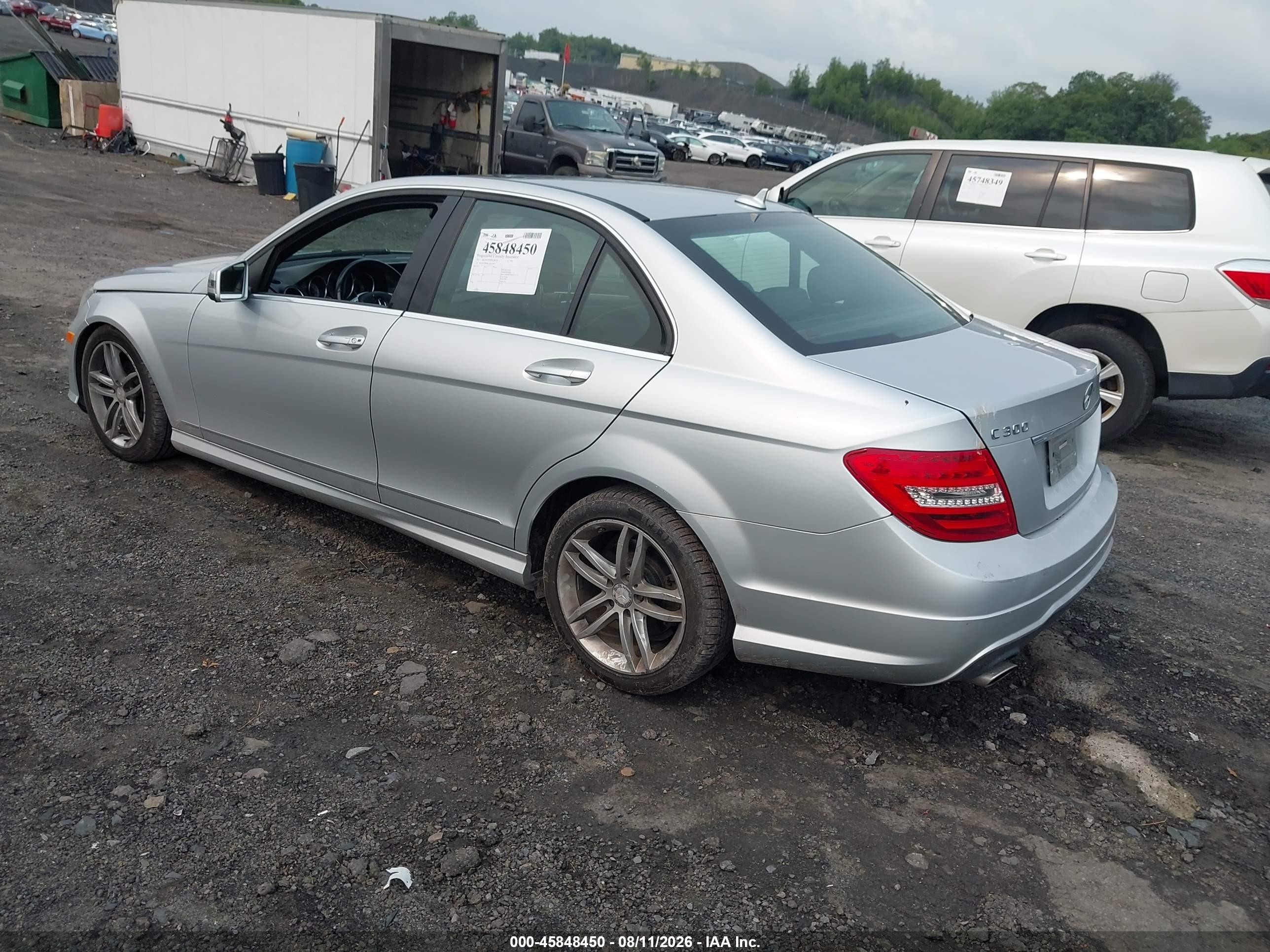 2012 Mercedes-benz C 300 Sport 4matic Silver vin: WDDGF8BB8CA611490