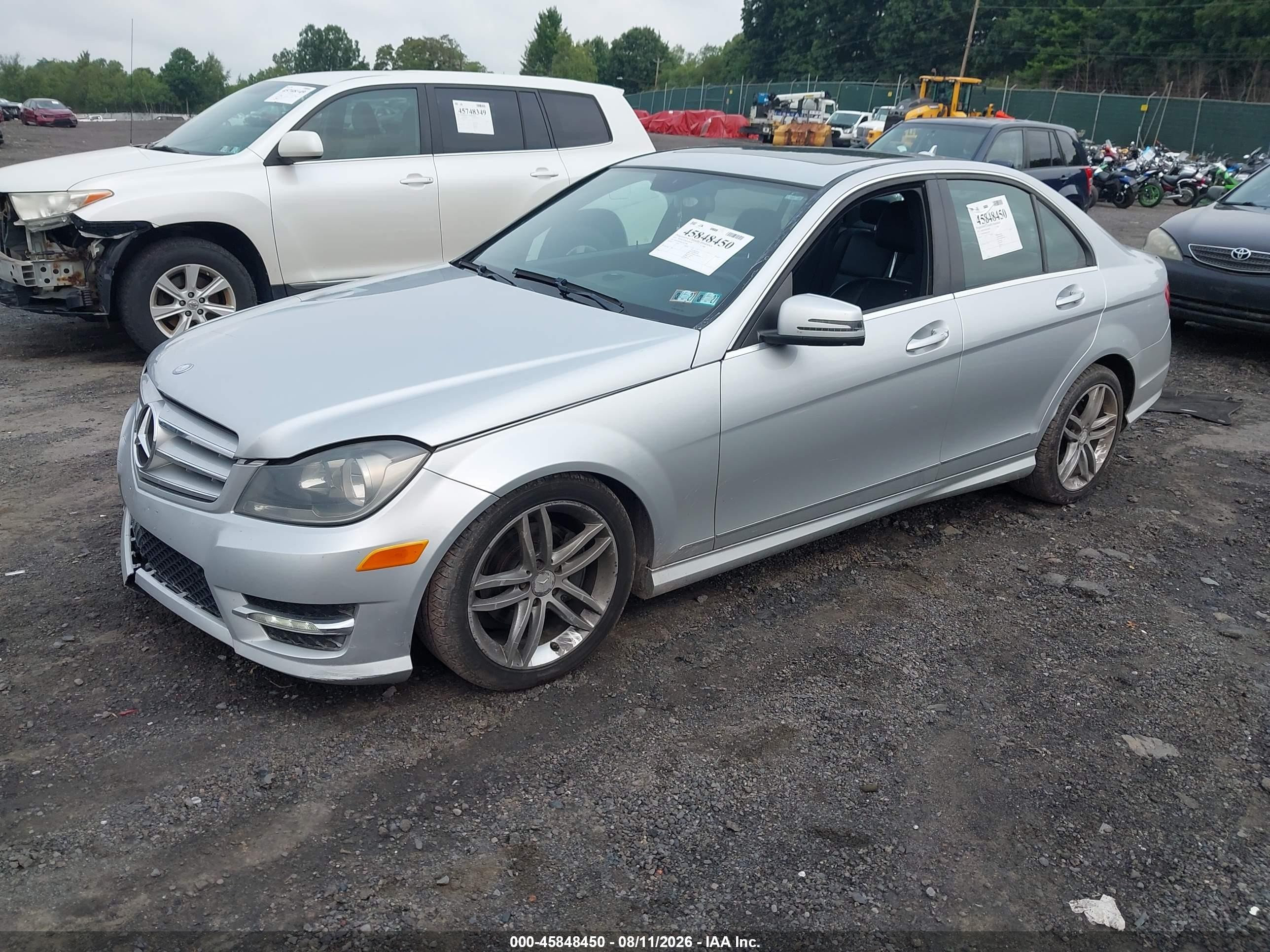 2012 Mercedes-benz C 300 Sport 4matic Silver vin: WDDGF8BB8CA611490