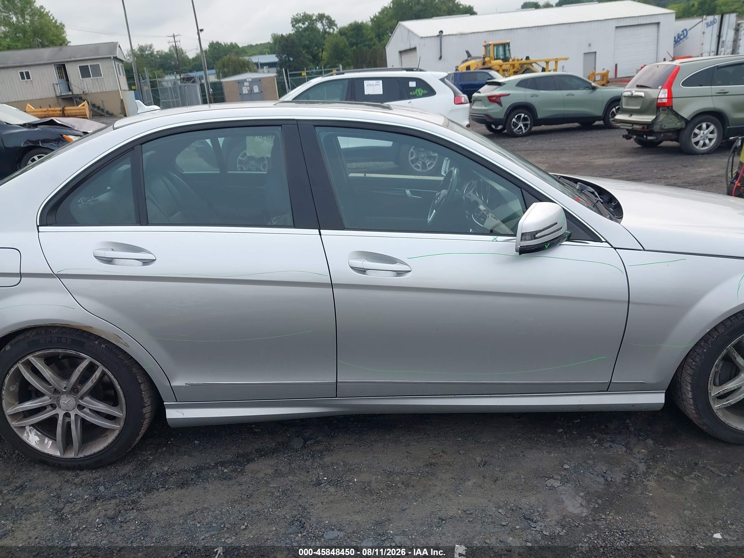 2012 Mercedes-benz C 300 Sport 4matic Silver vin: WDDGF8BB8CA611490