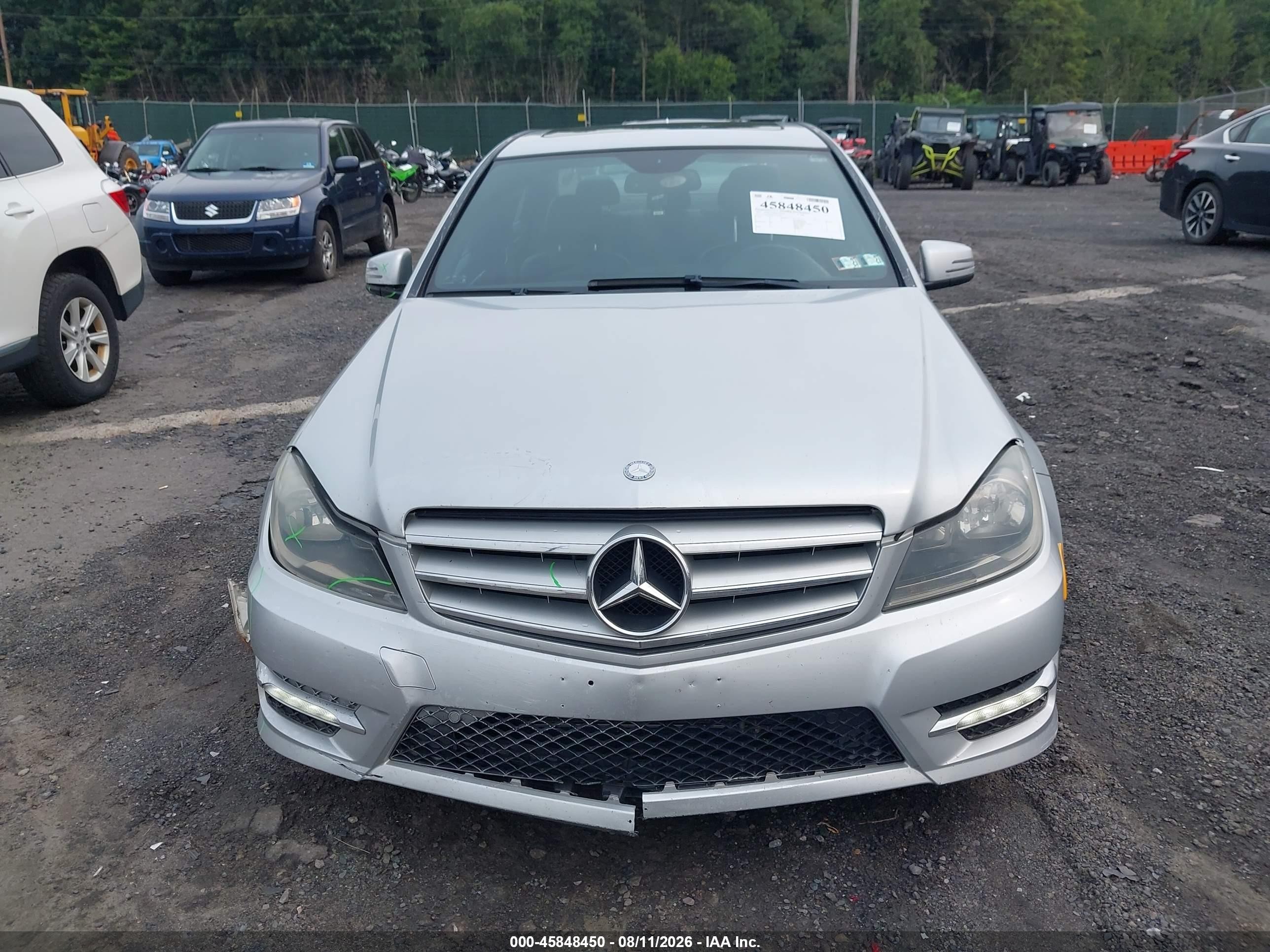 2012 Mercedes-benz C 300 Sport 4matic Silver vin: WDDGF8BB8CA611490